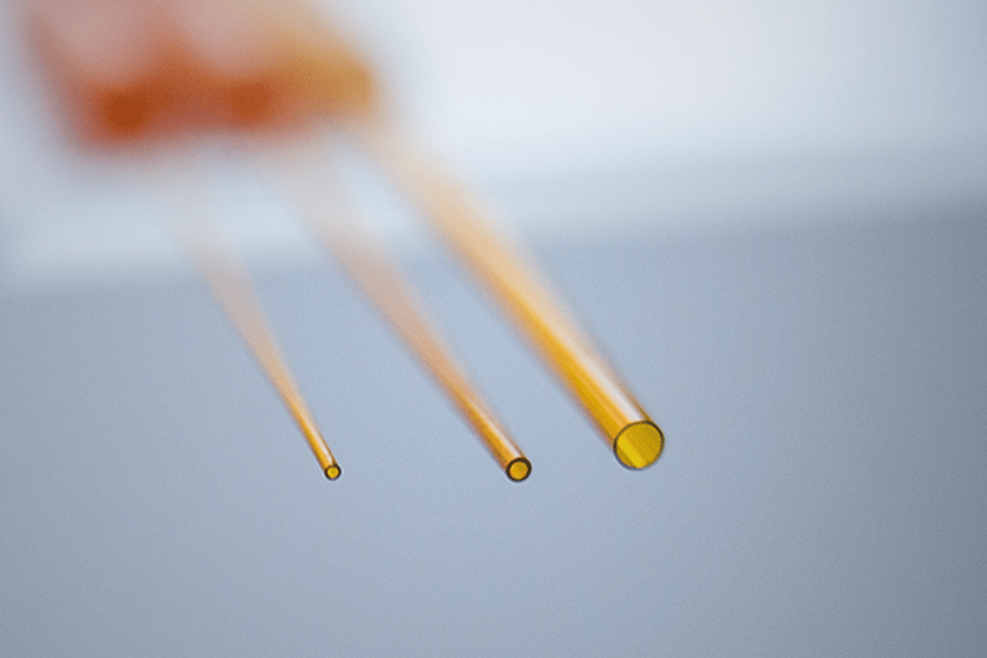 view of the inner diameter of pipe of nanoliter dispensing