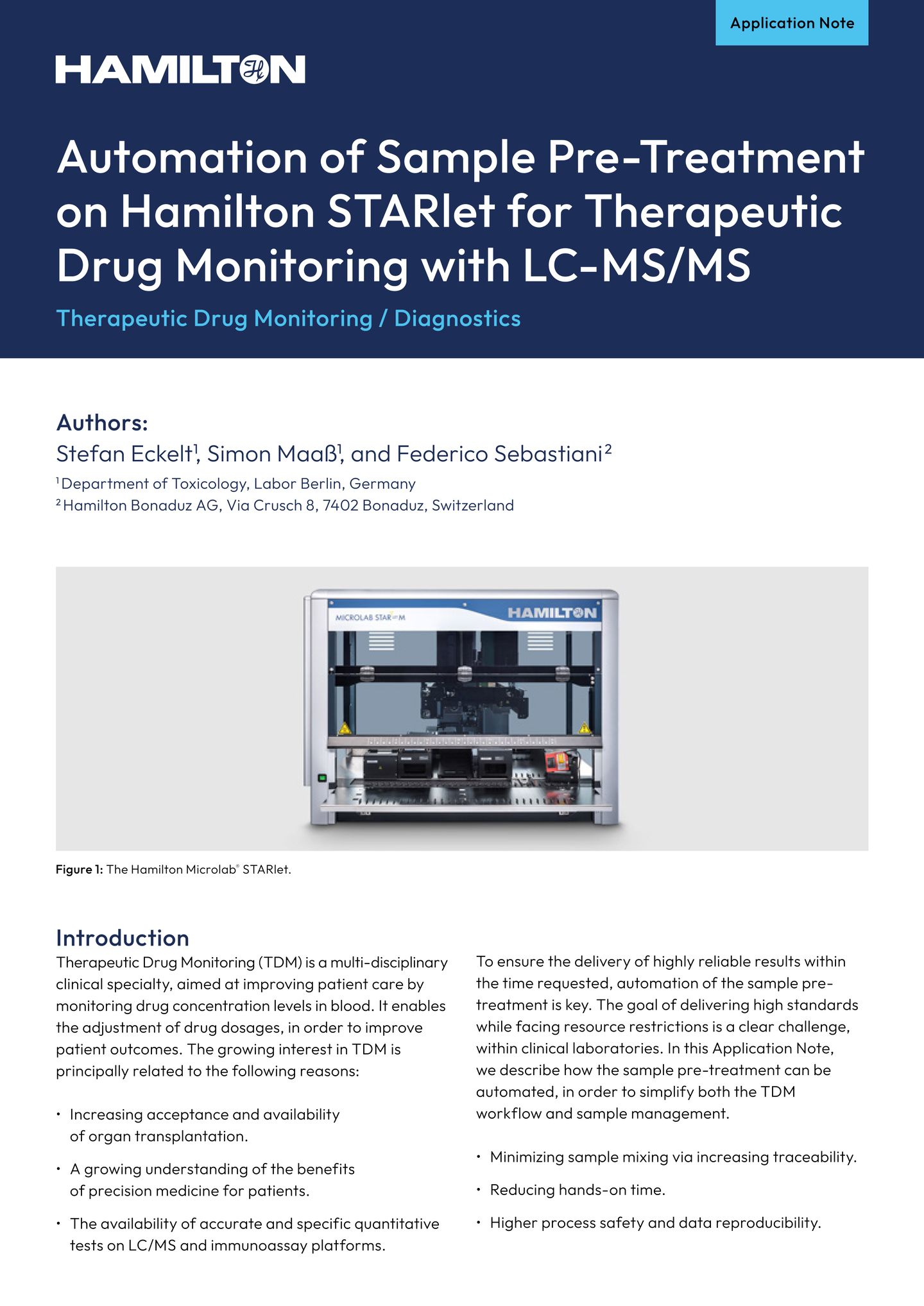 Hamilton Microlab STARlet automated liquid handling workstation on a light gray background
