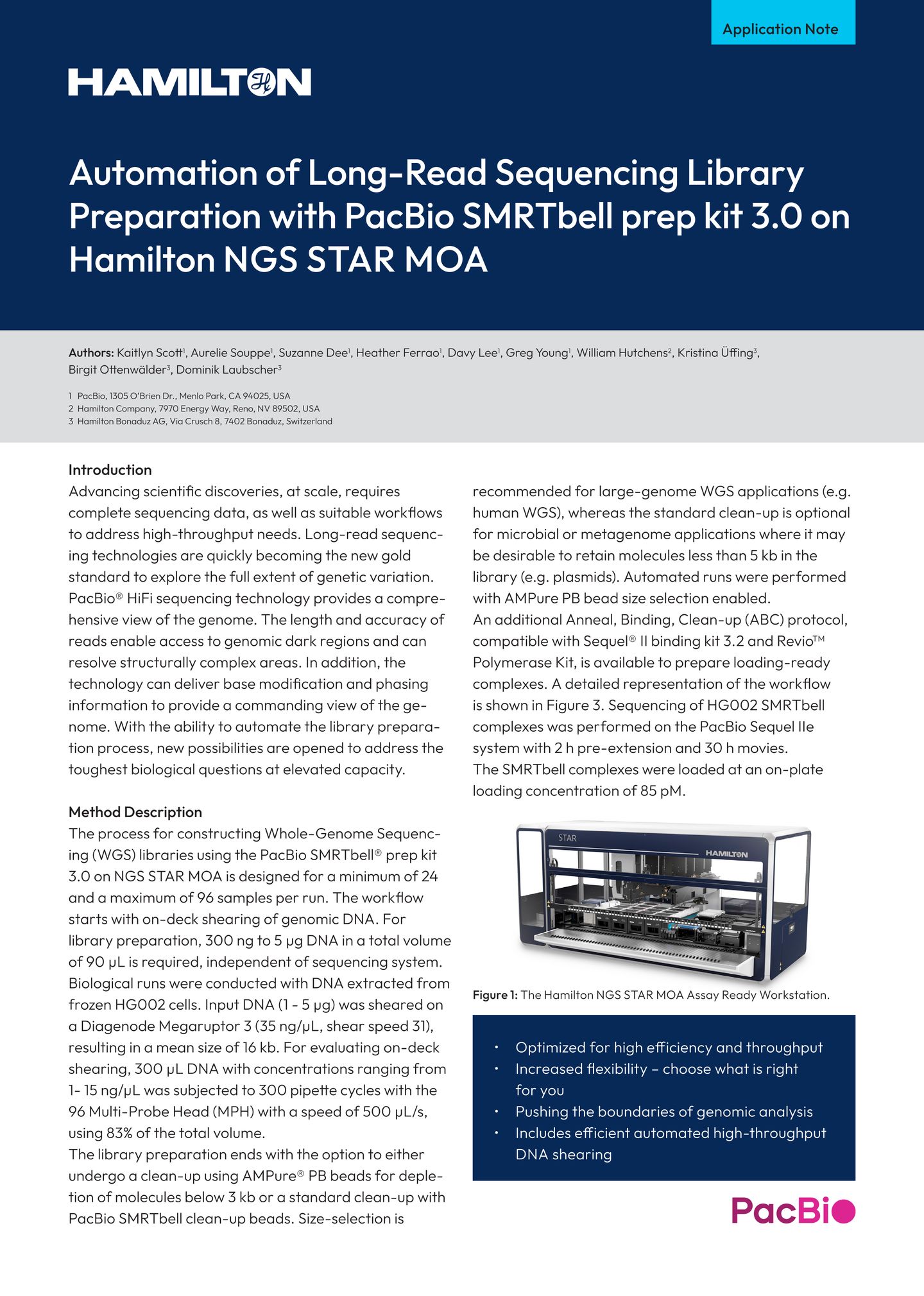 Hamilton NGS STAR MOA automated liquid handling workstation with enclosed transparent lid