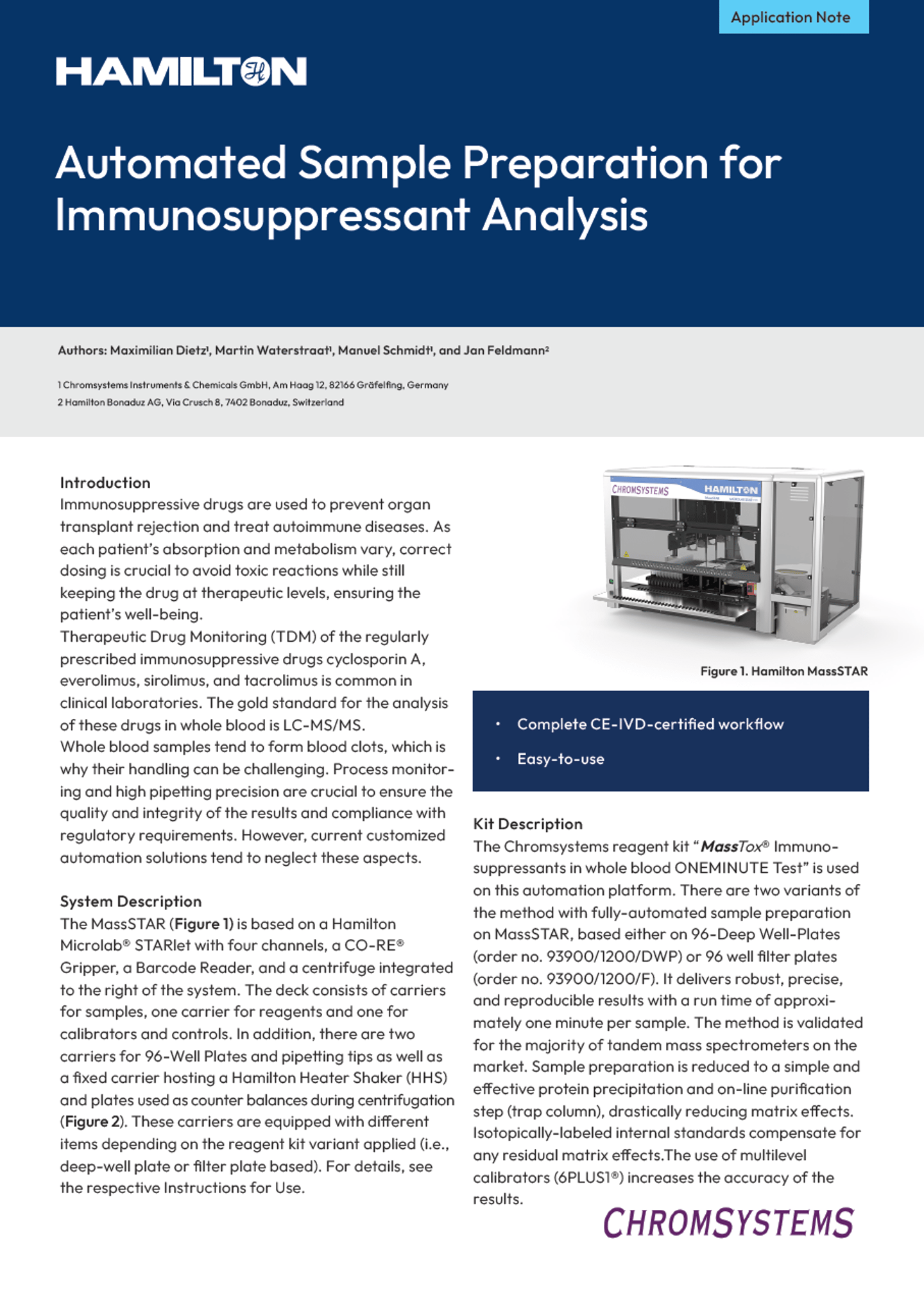 Hamilton MassSTAR automated liquid handler with integrated centrifuge on a white background