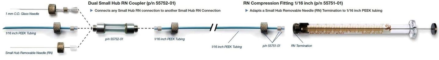 Syringe to peek fittings drawing