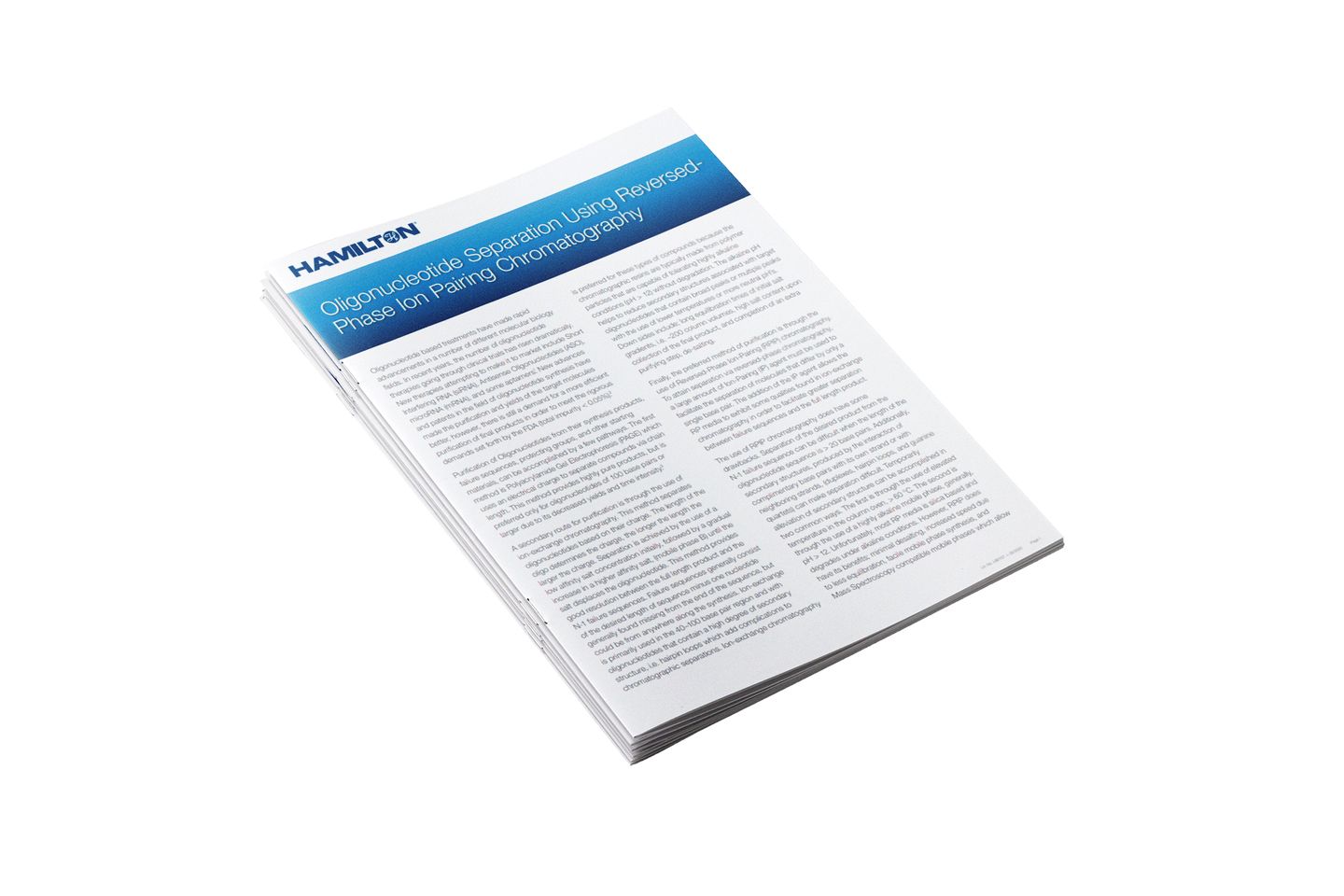 HAM App Note Oligonucleotide Purification
