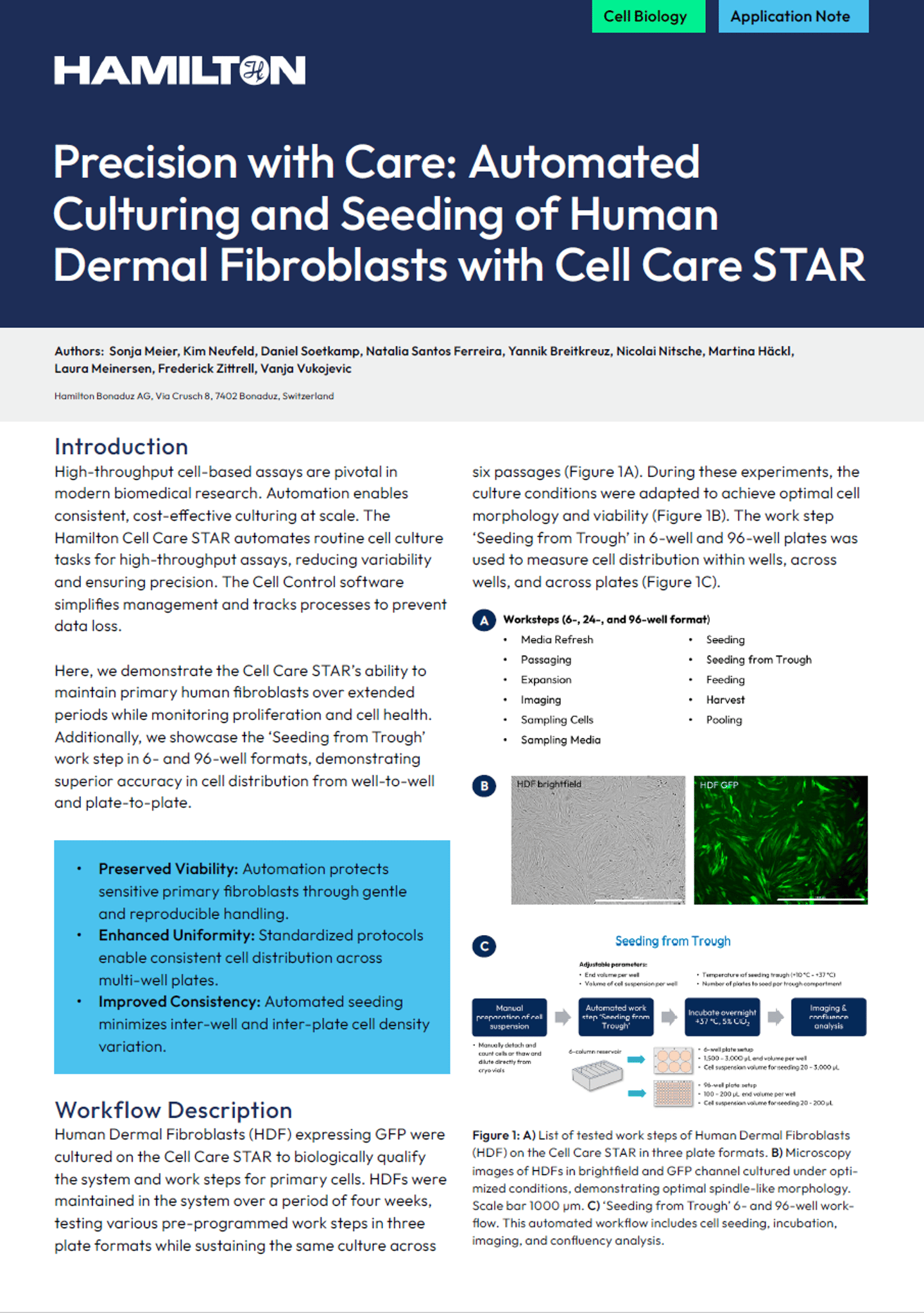 App Note Cell Care STAR Fibroblasts Cover