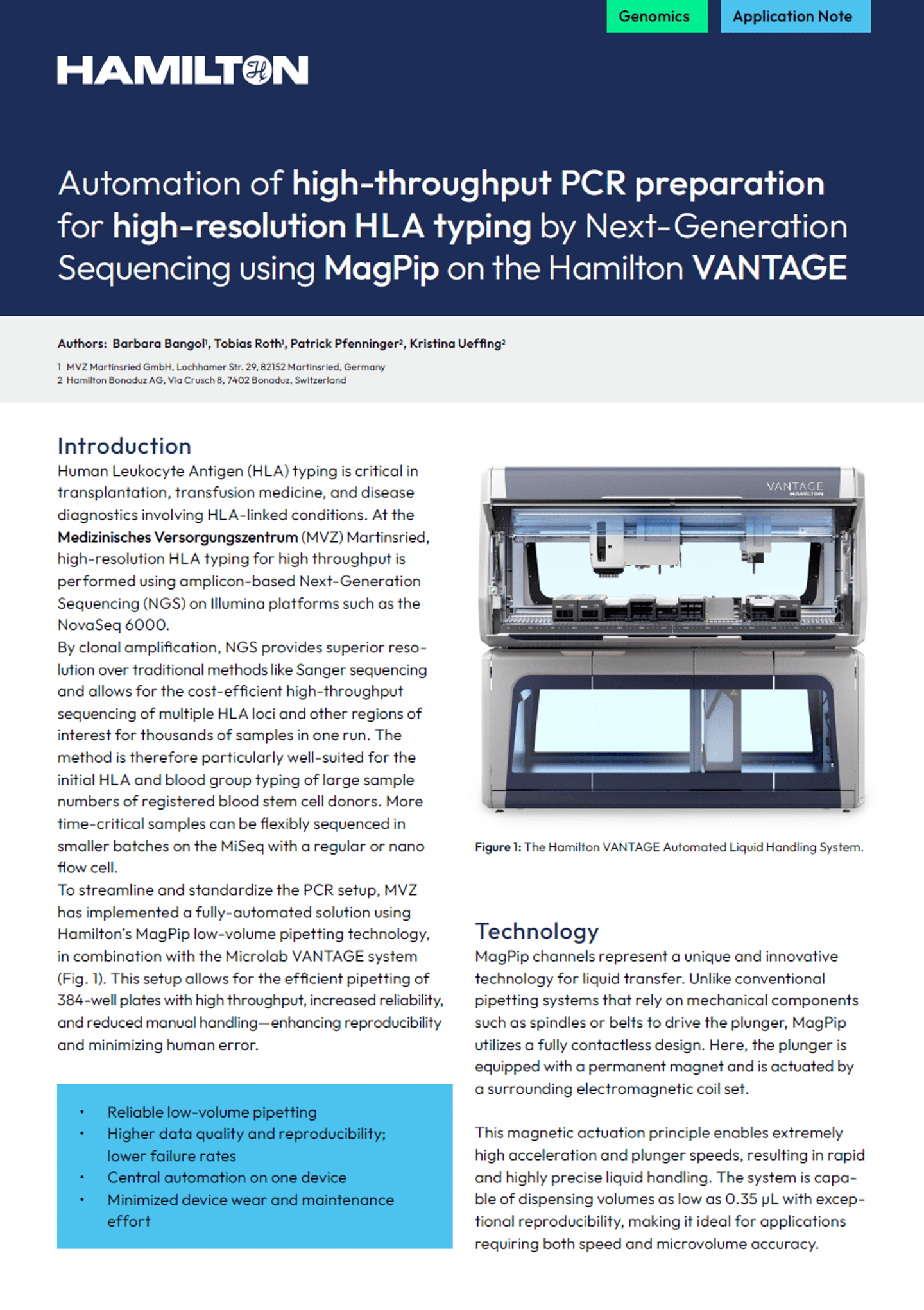 App Note Mag Pip HLA Typing  Cover