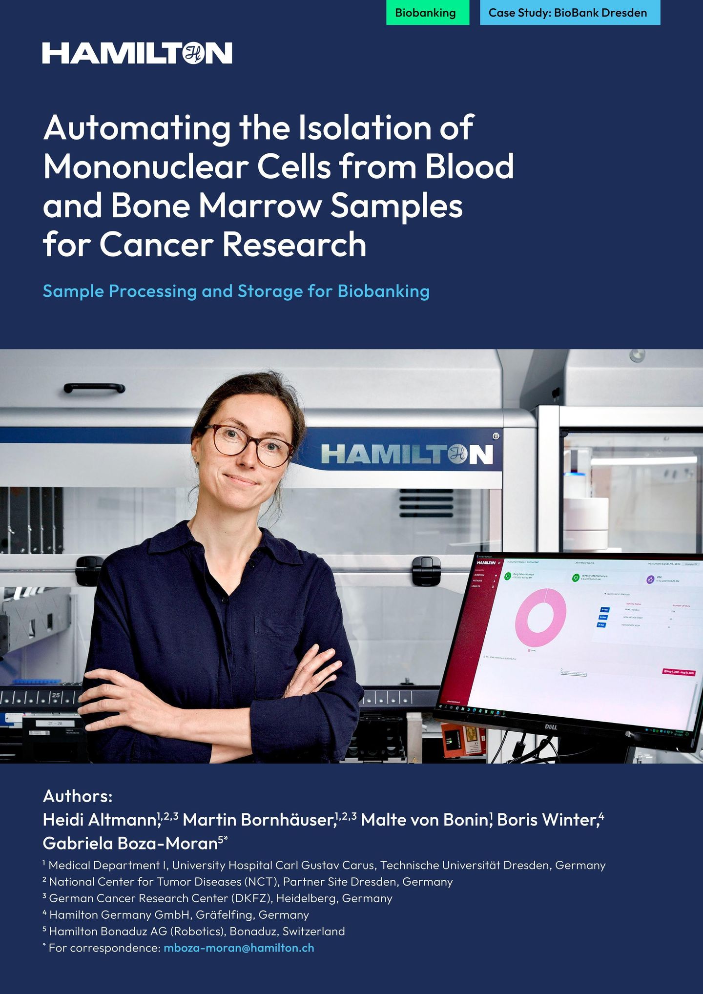 Cover image for Hamilton case study on Biobank Dresden sample storage automation