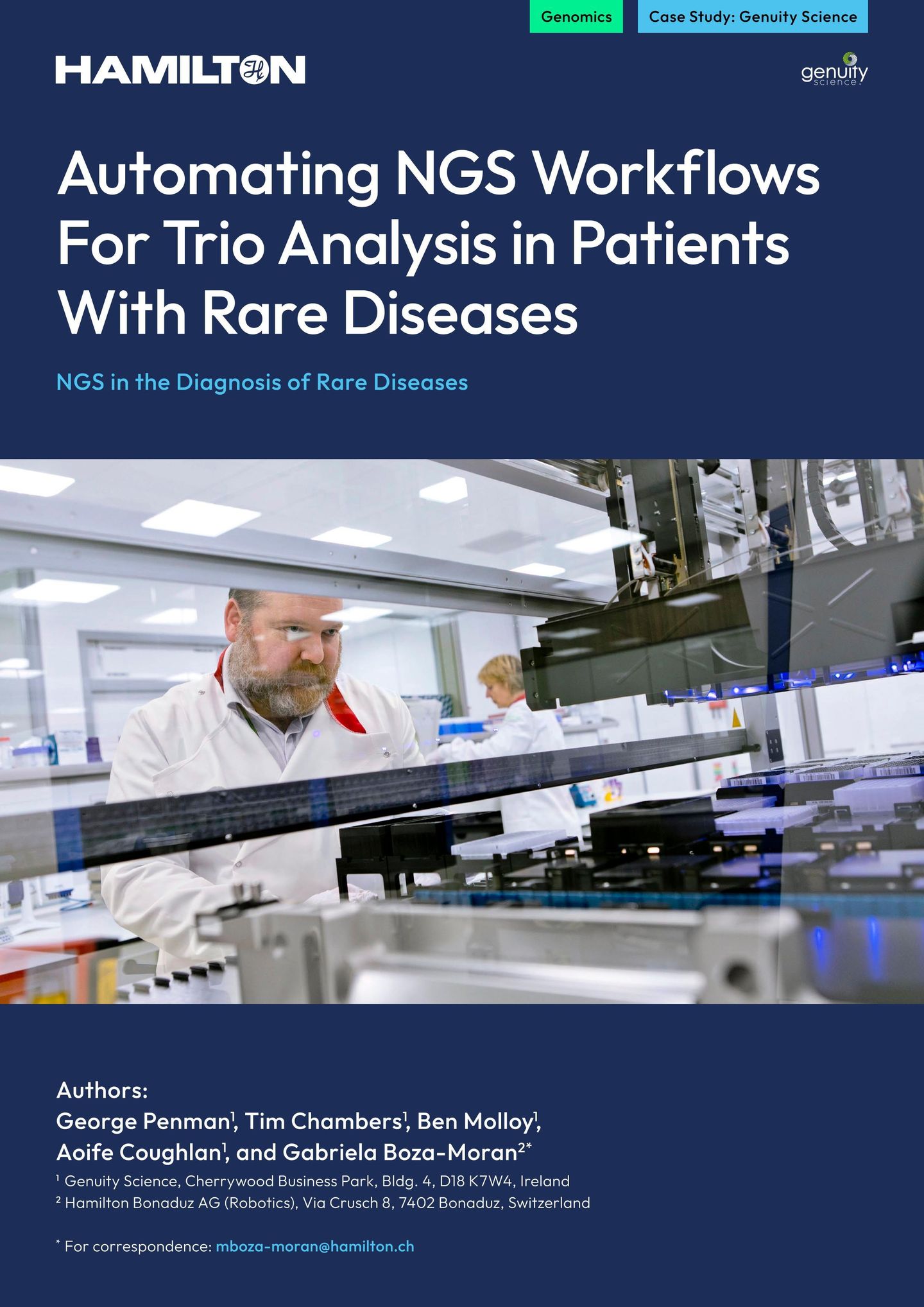 Cover image for Hamilton case study on Genuity Sciences genomics workflow automation