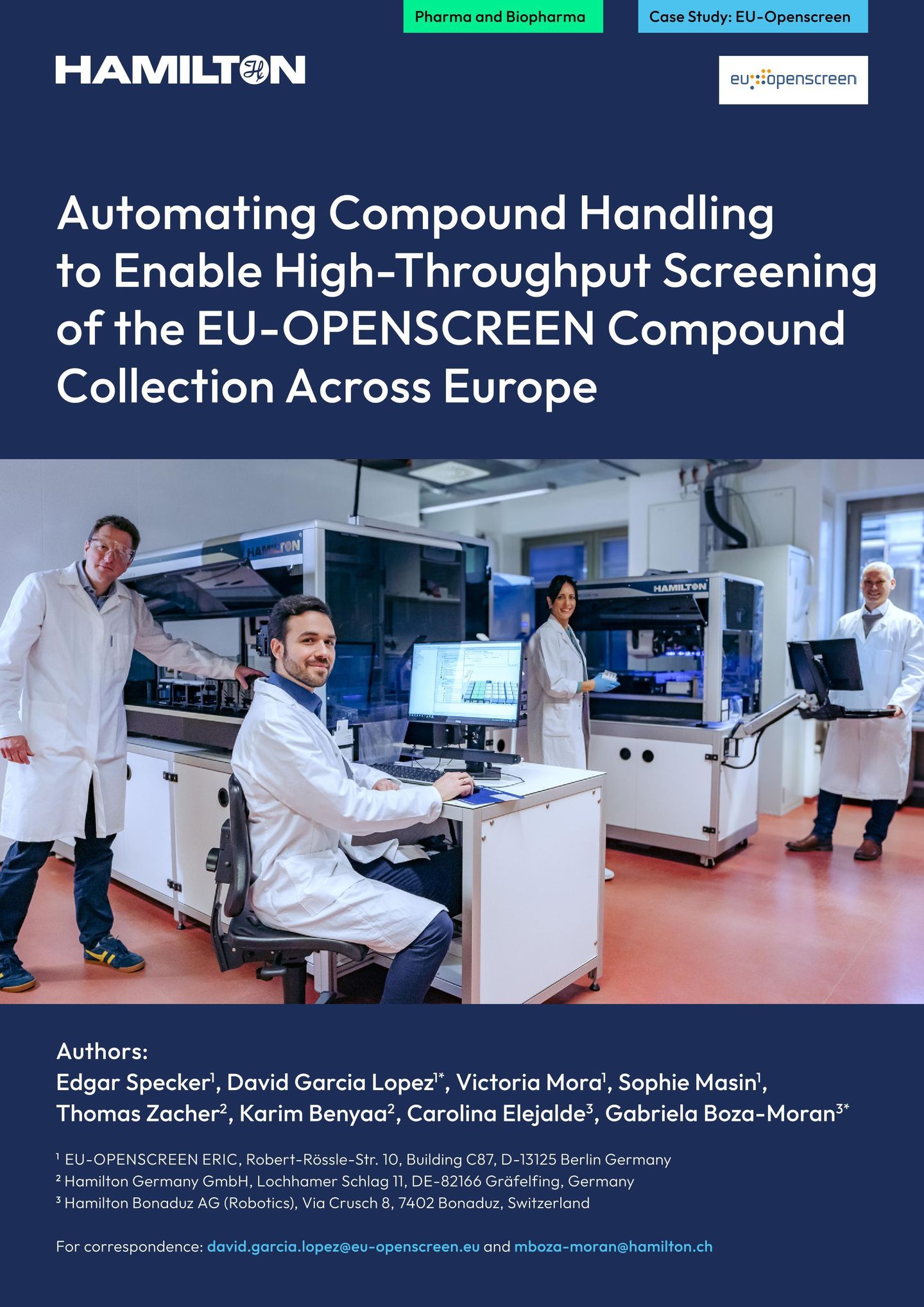 Cover image for Hamilton case study on EU Openscreen high-throughput screening automation