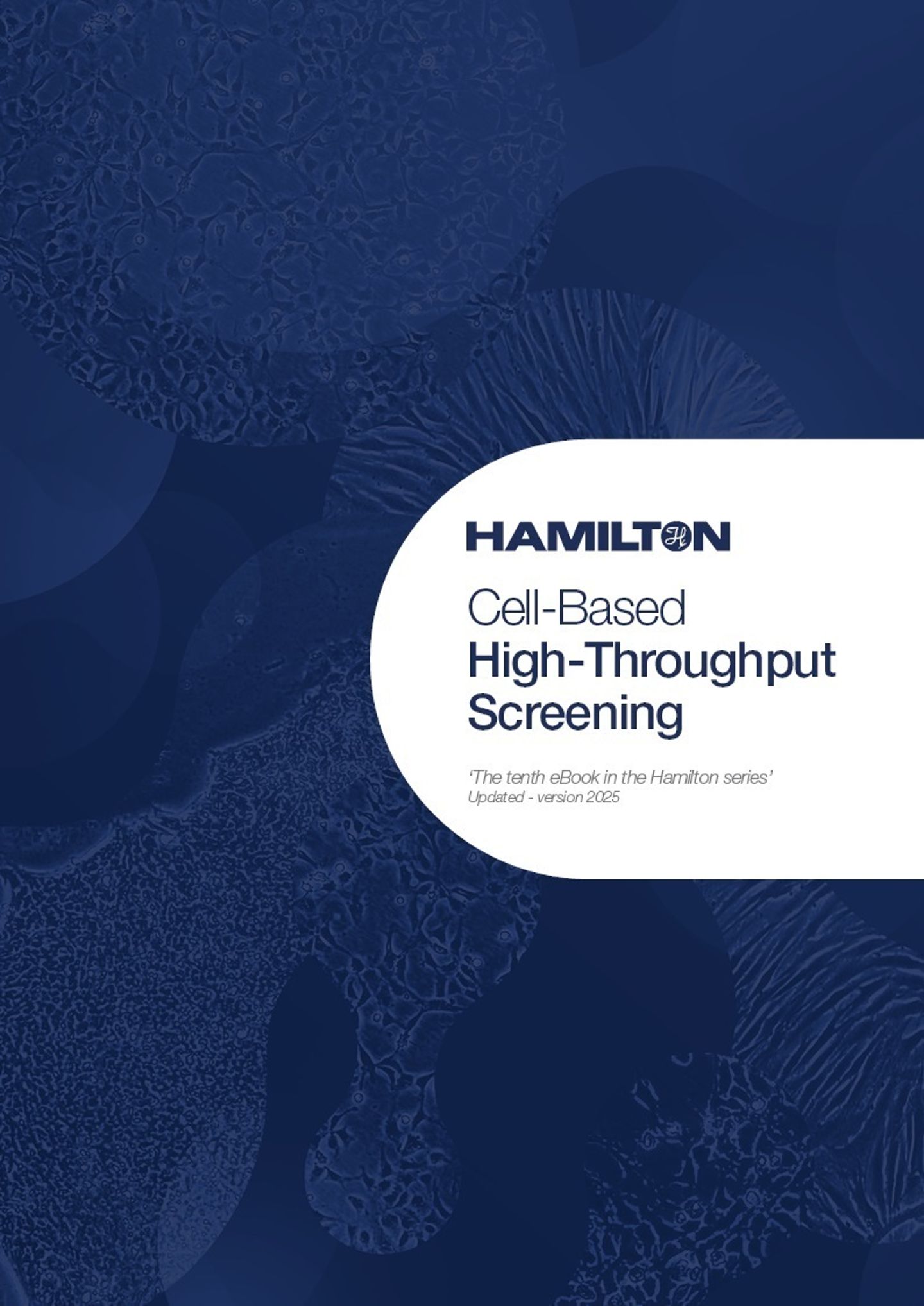 Cover image for Hamilton eBook on cell-based high-throughput screening (HTS)