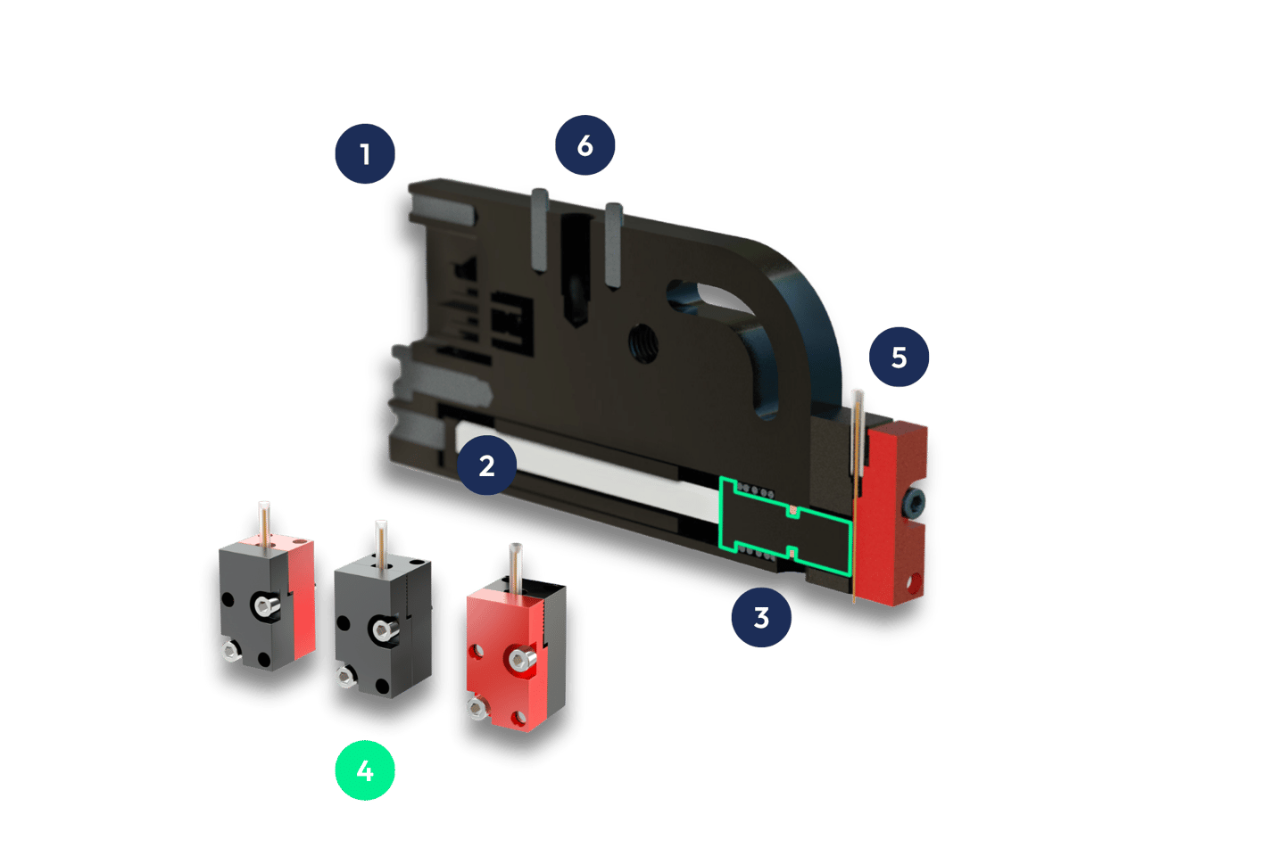 PIPEJET module with a removable pipe guide, showing compatibility with different pipe sizes for flexible volume control.