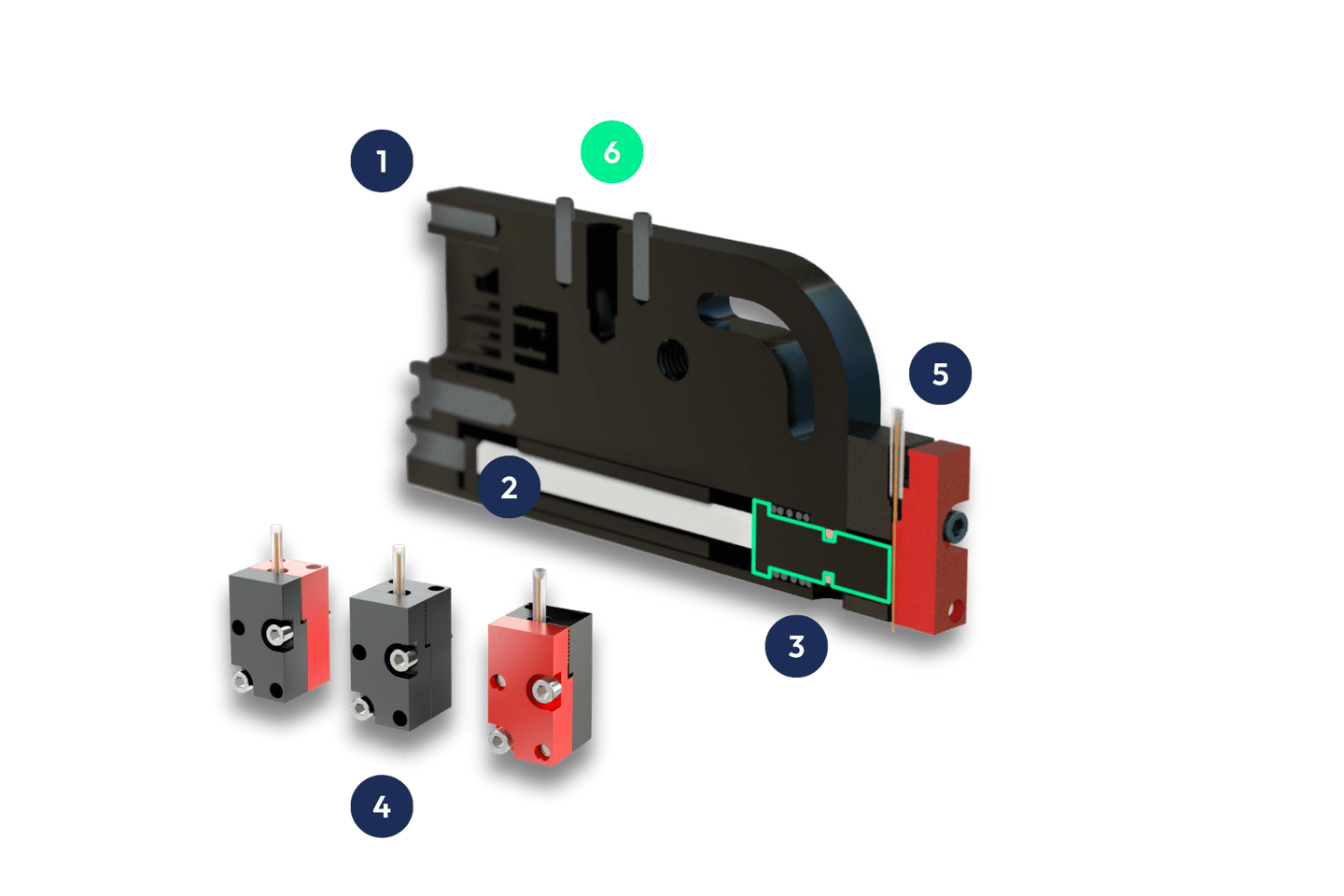 PIPEJET showing the M4 threaded interface used for secure mechanical mounting to automation systems.