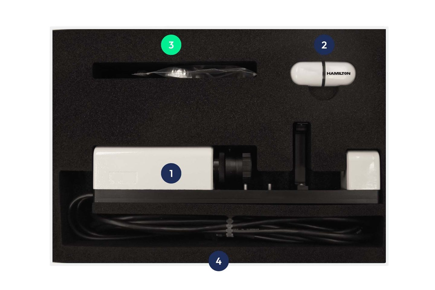 Set of five aluminum waste containers included with SMARTDROP Kit for safe liquid disposal during calibration workflows.