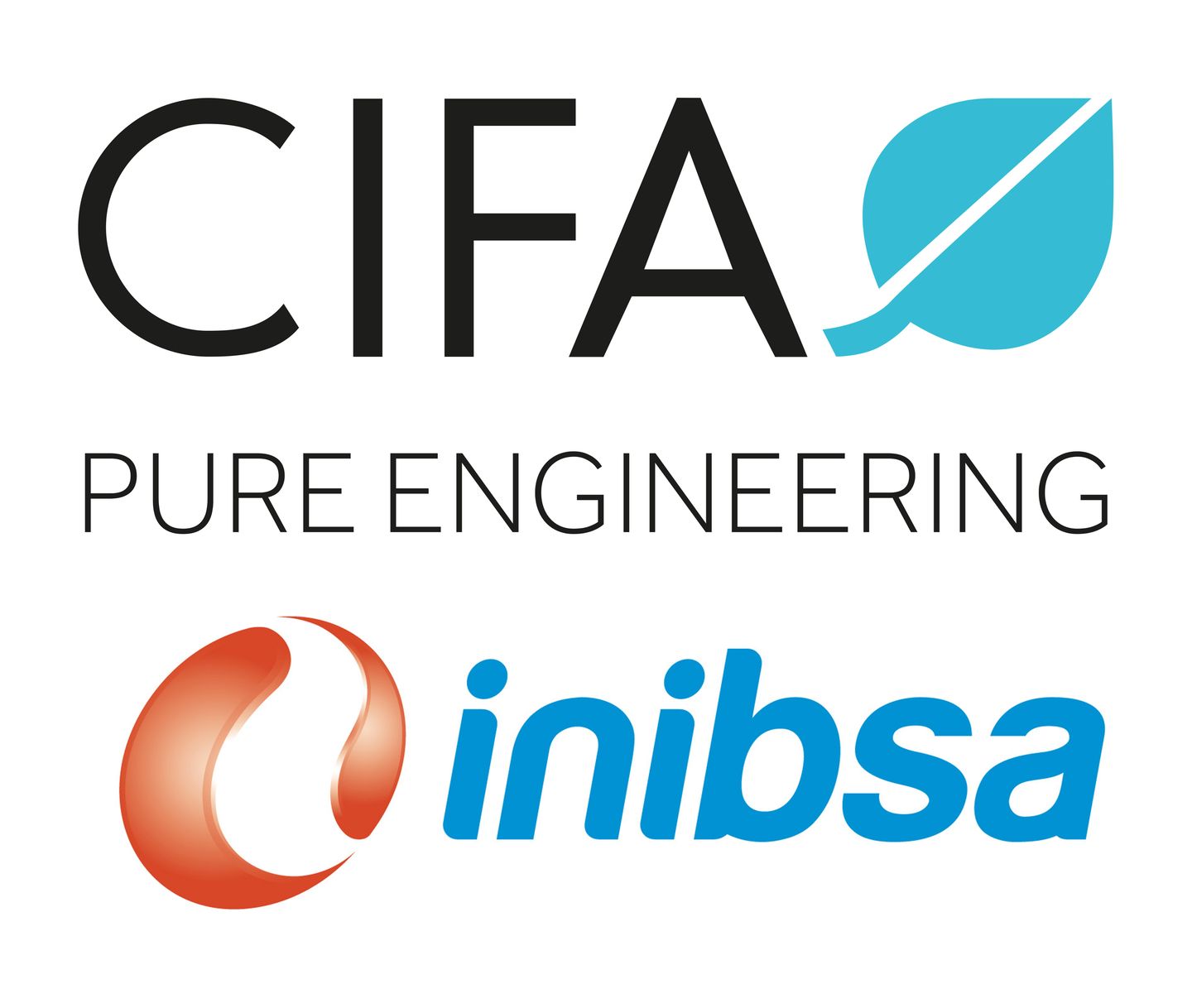 CIFA Pure Engineering logo and Inibsa logo on white background