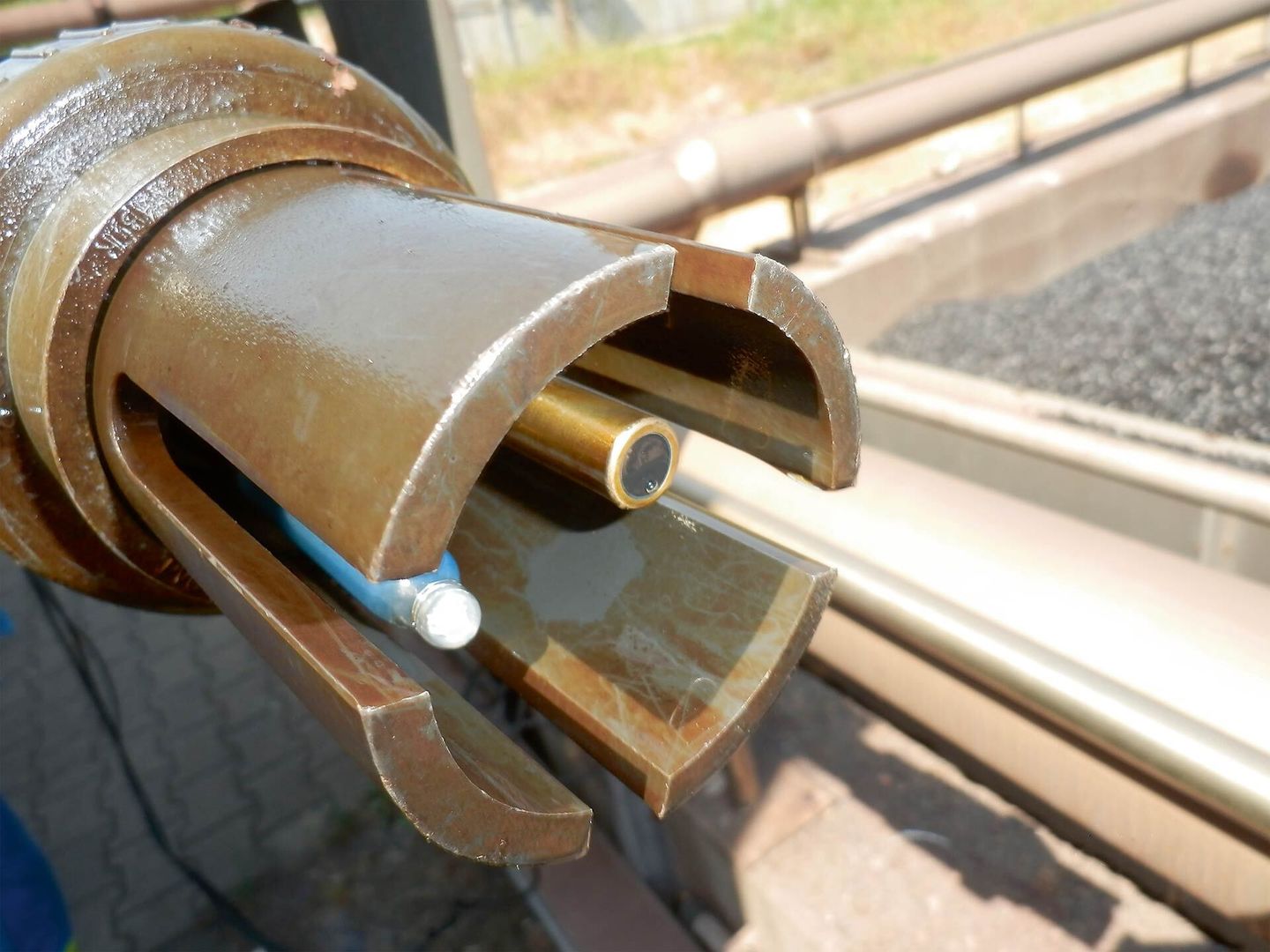 oxidation reduction potential sensor installed in pipe