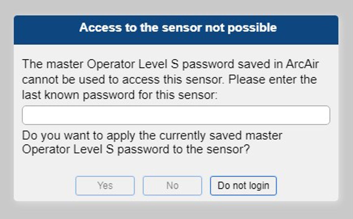 Access to sensor message arcair