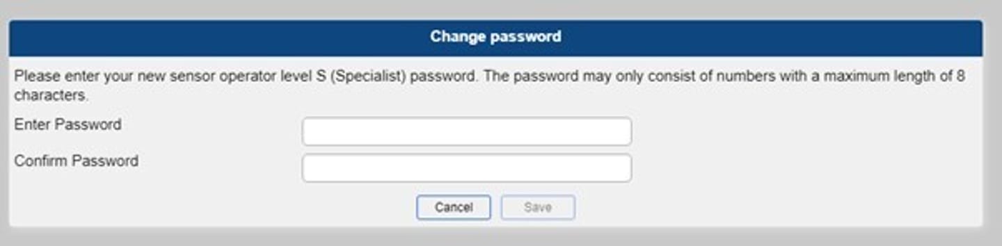 Operator level s change password
