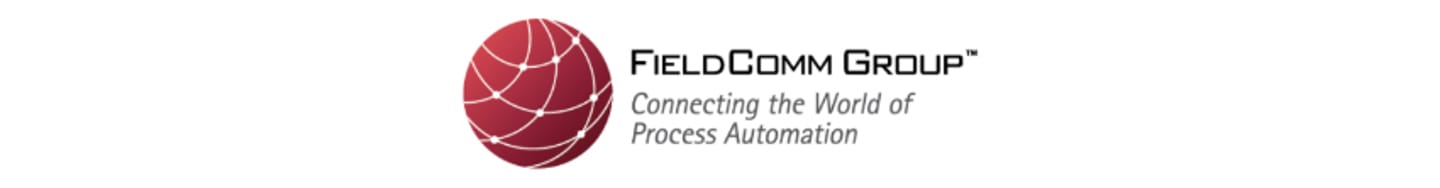 FieldComm Group logo with red globe graphic and tagline "Connecting the World of Process Automation"