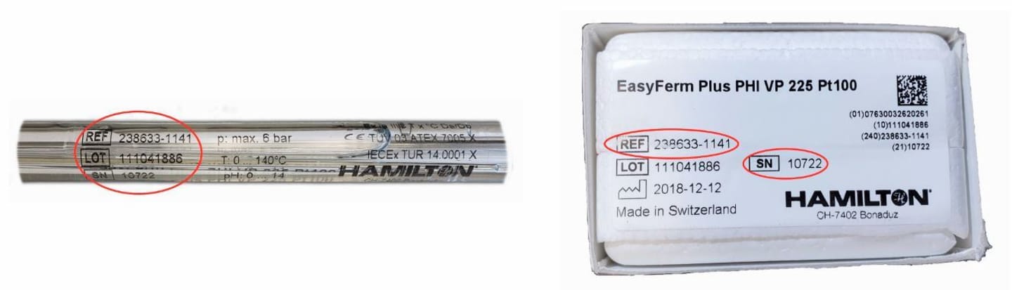 Serial Number of Hamilton Sensors