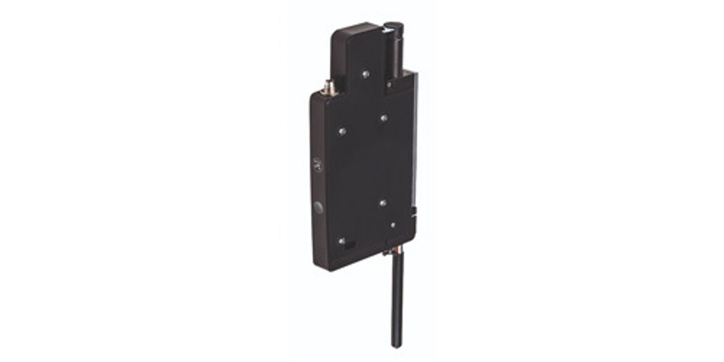 Black modular OEM instrument assembly with mounting bracket and protruding sensor probe