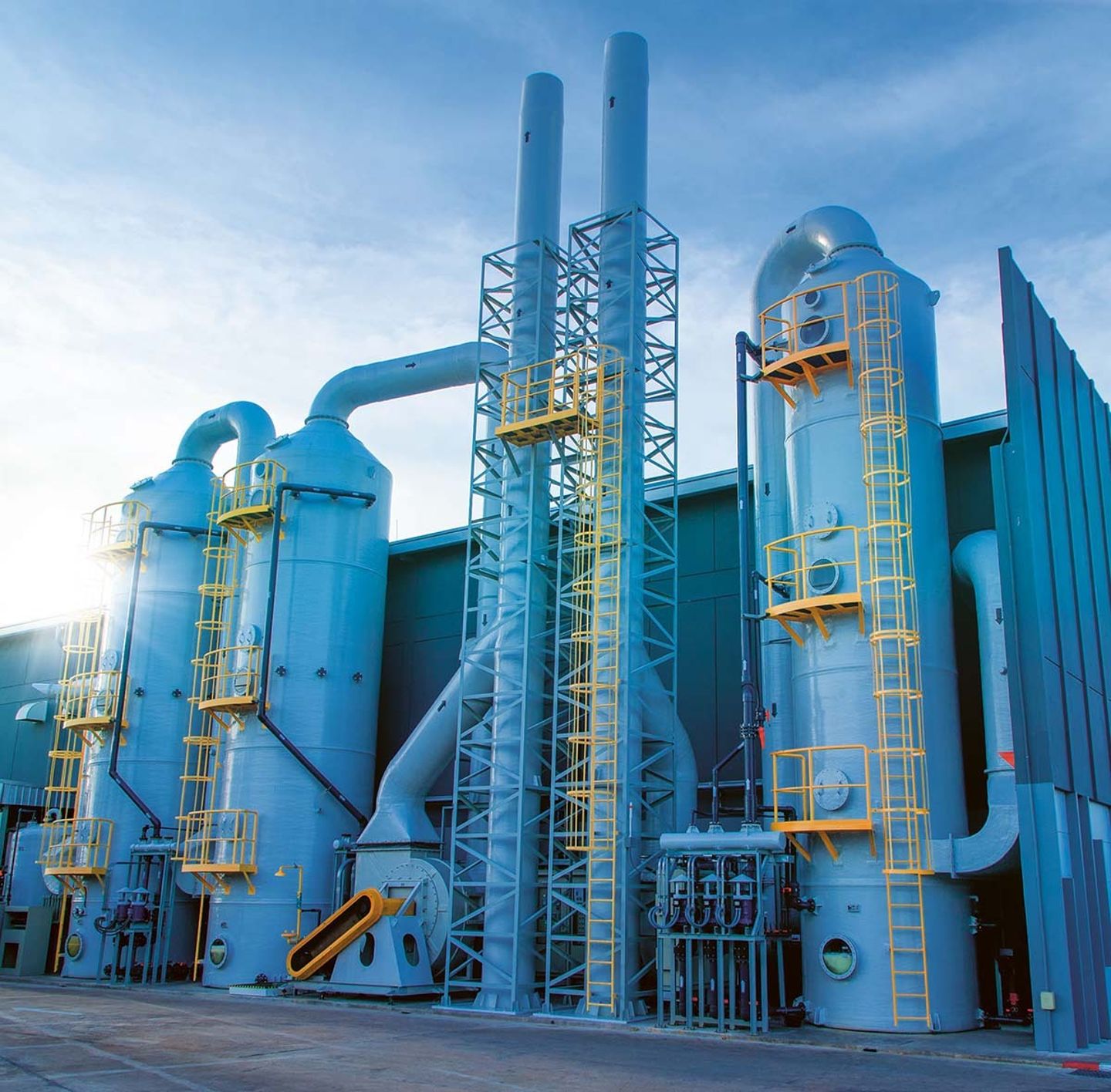 Gas scrubber facility