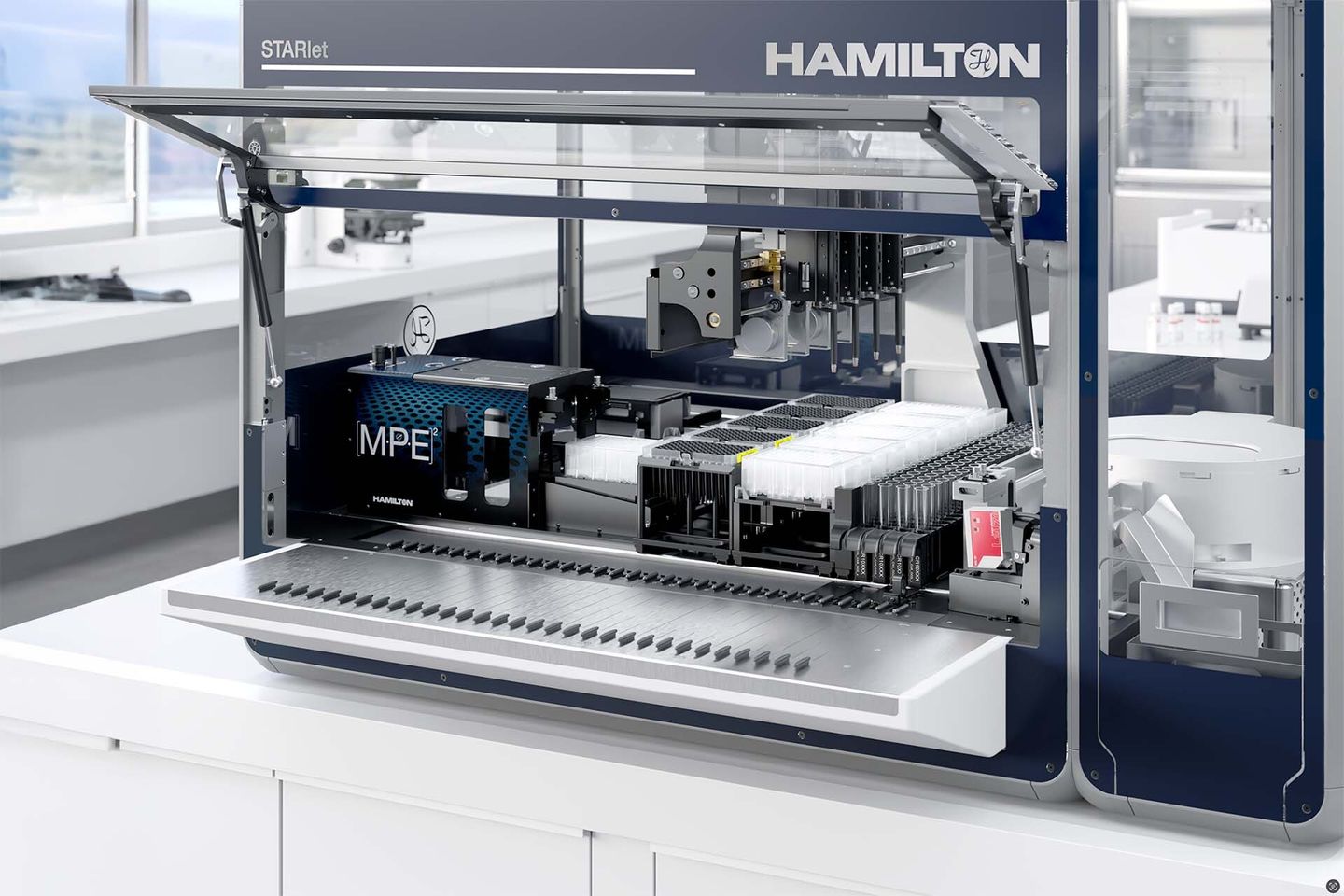 Hamilton automated pipetting robot