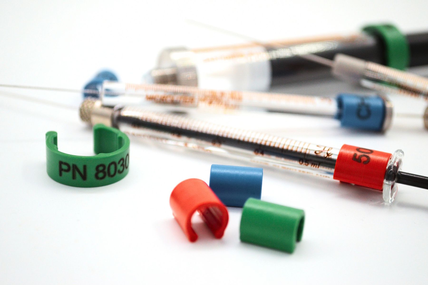 HAM Colored Clips Syringes