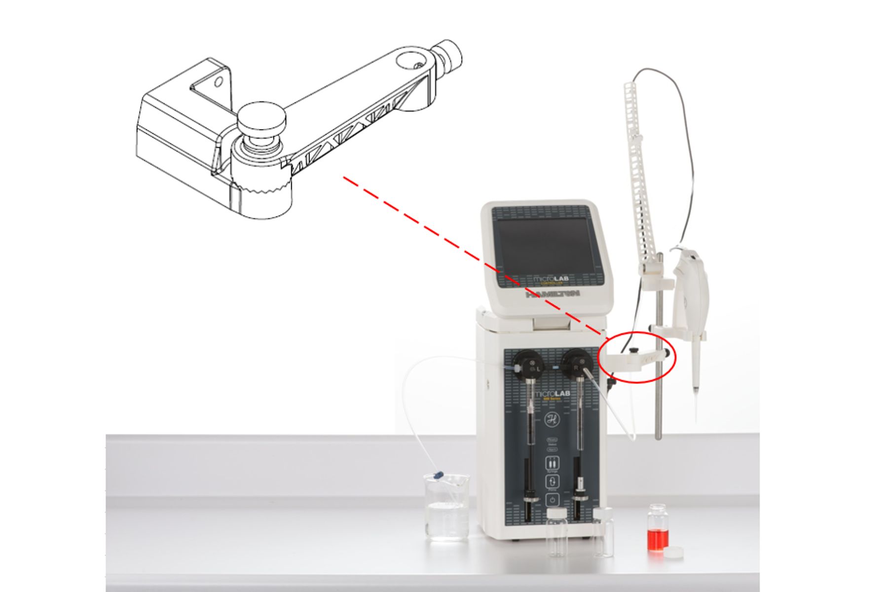 Ring Stand and Mount for Microlab Cable Management System (DTHP)