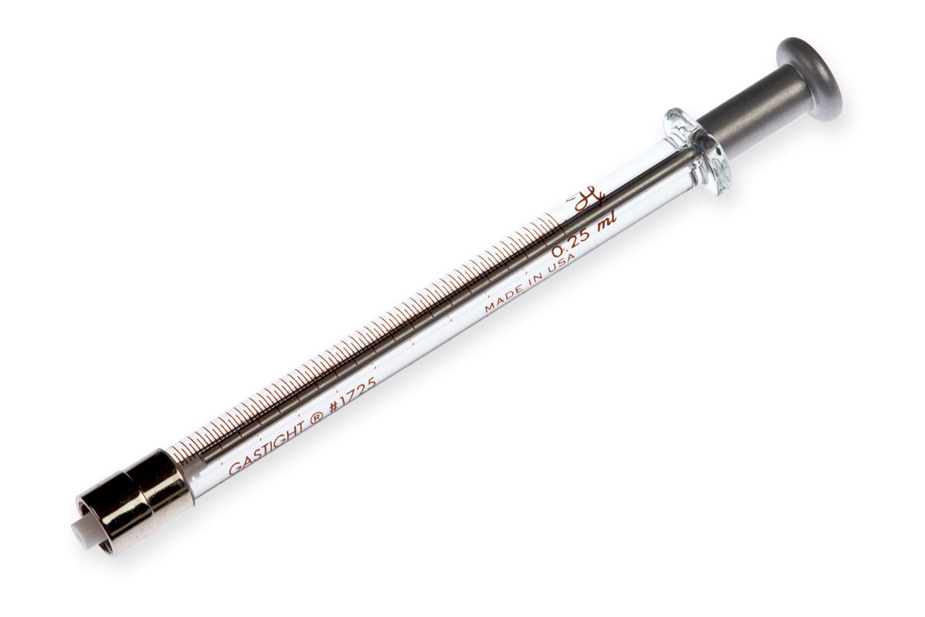 Hamilton 81122, 250 Microliter Gastight Model 1725 Luer Lock Instrument Syringe