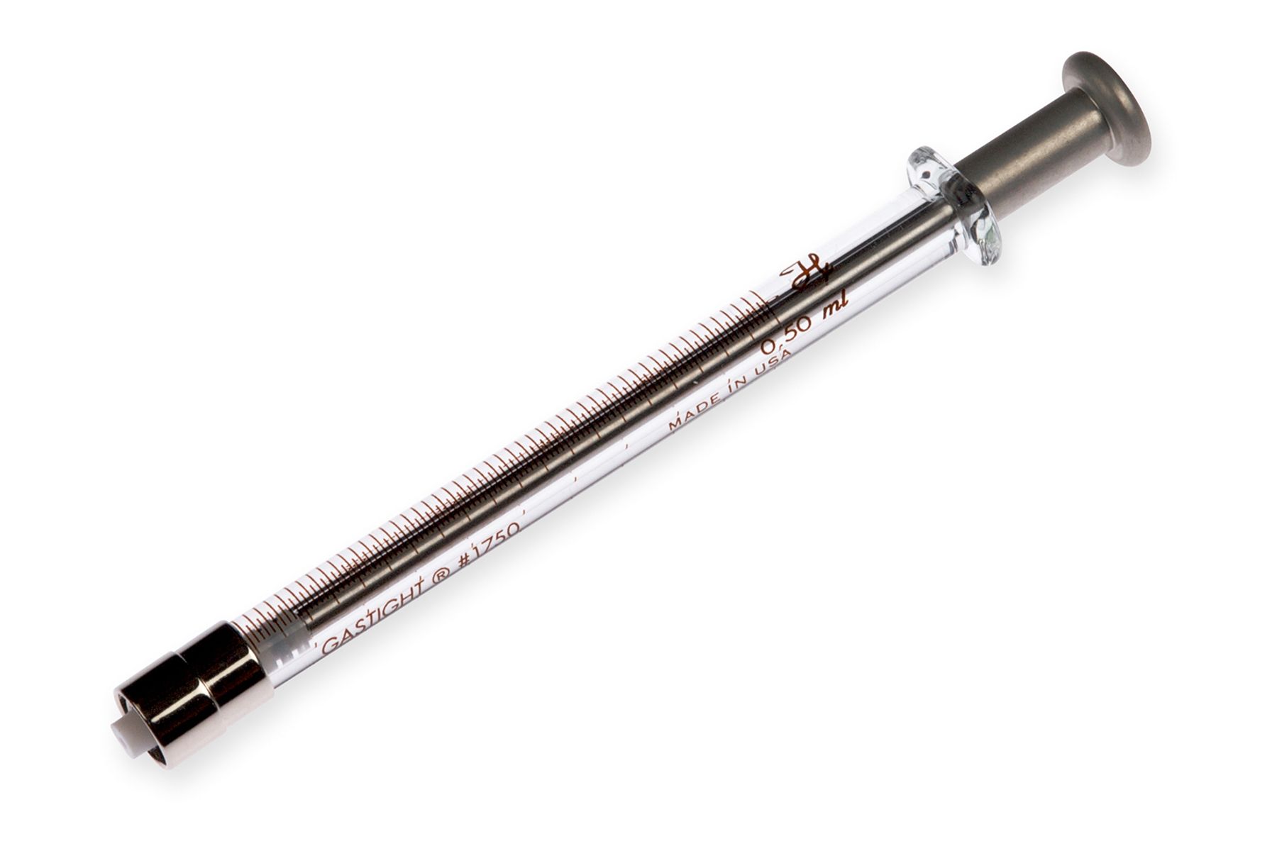 Hamilton 81222, 500 Microliter Gastight Model 1750 Luer Lock Instrument Syringe