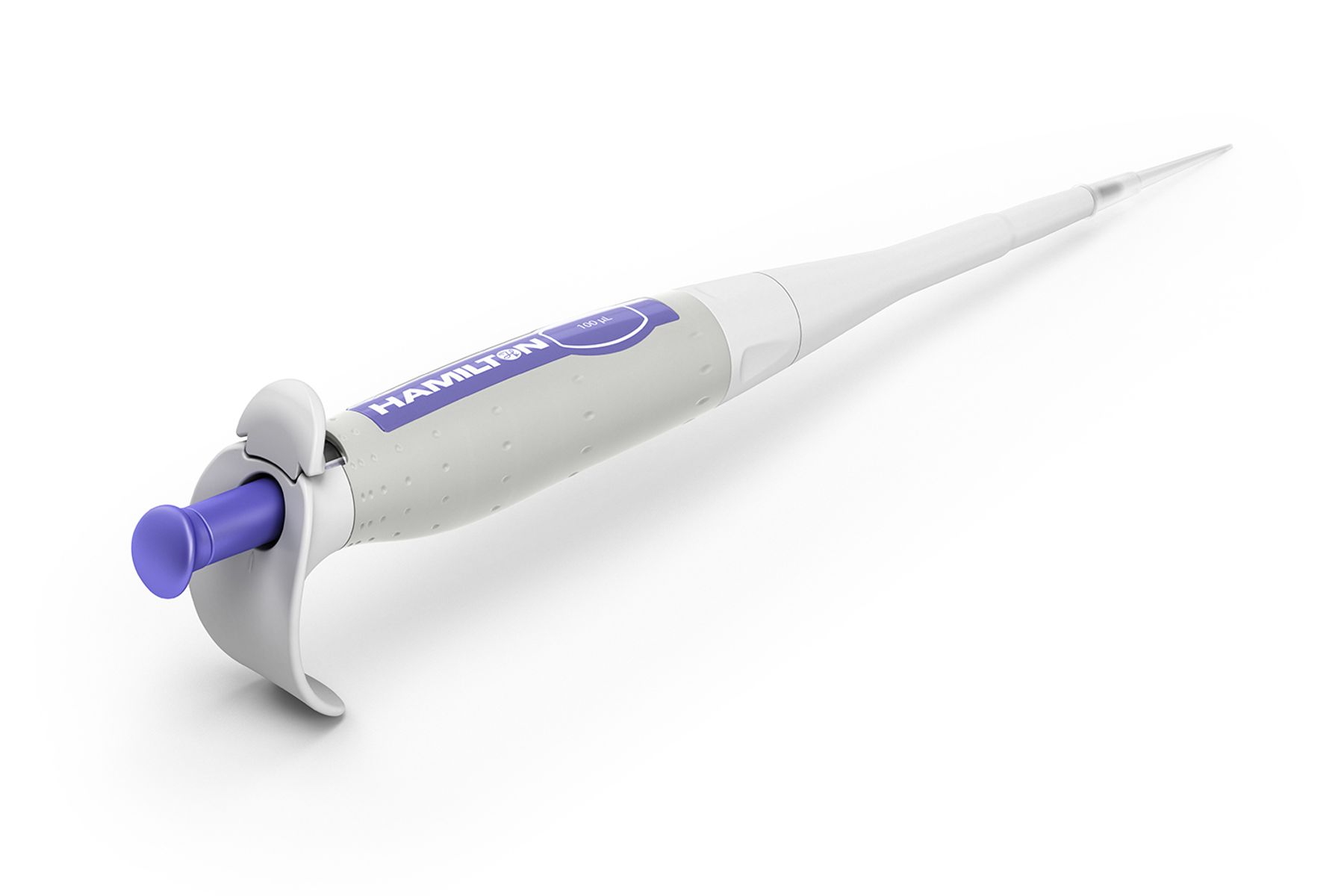 Hamilton's Fixed Volume SoftGrip Pipette 100 µL Back Left View