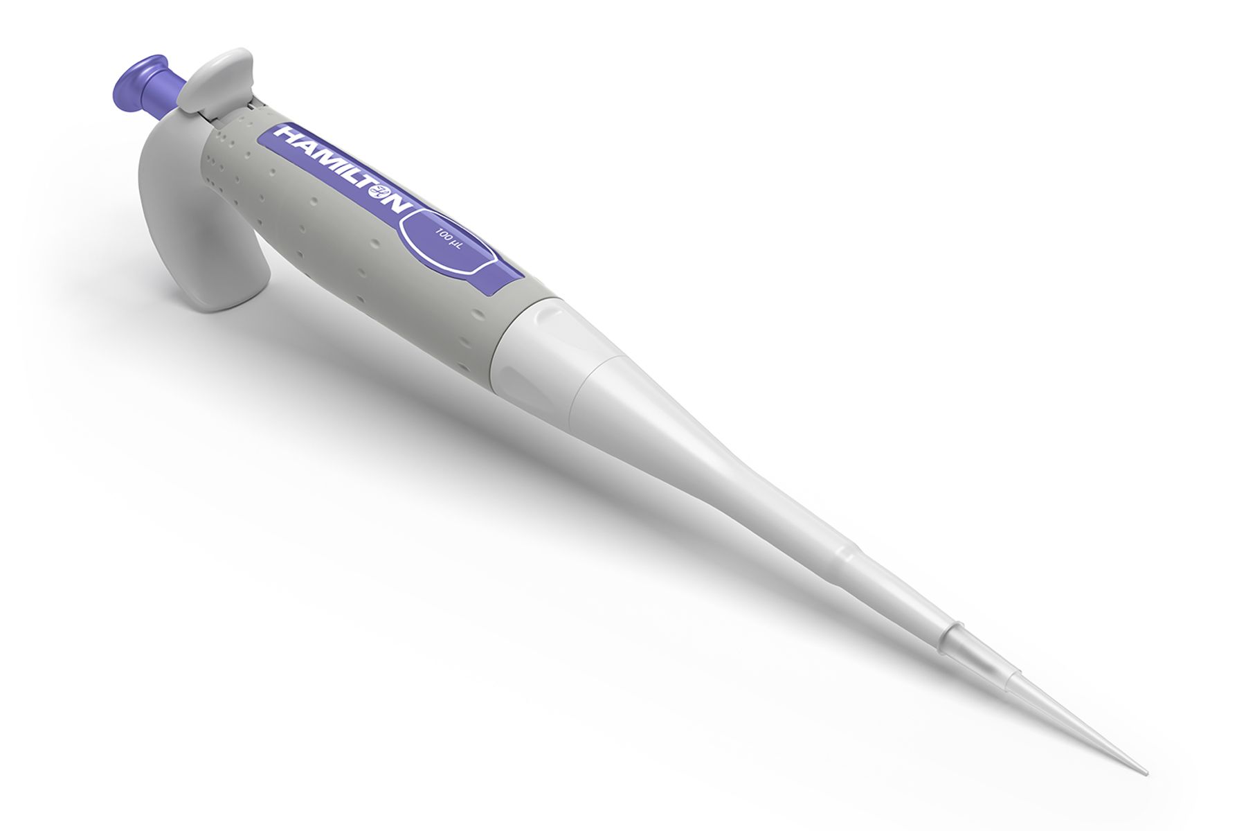 Hamilton's Fixed Volume SoftGrip Pipette 100 µL Front View