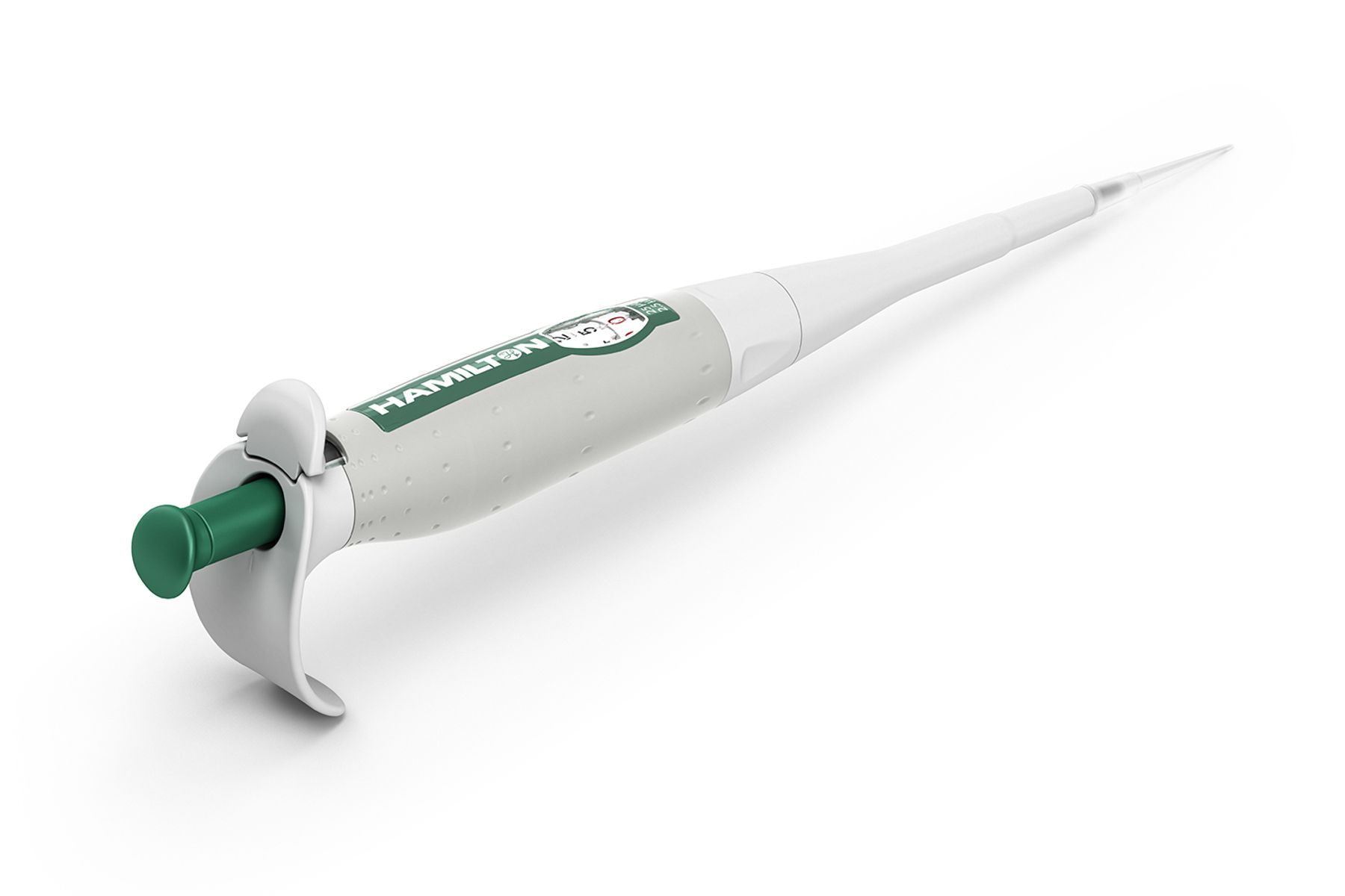 Hamilton's Adjustable Volume SoftGrip Pipette 25-2.5 µL Left Back Side View