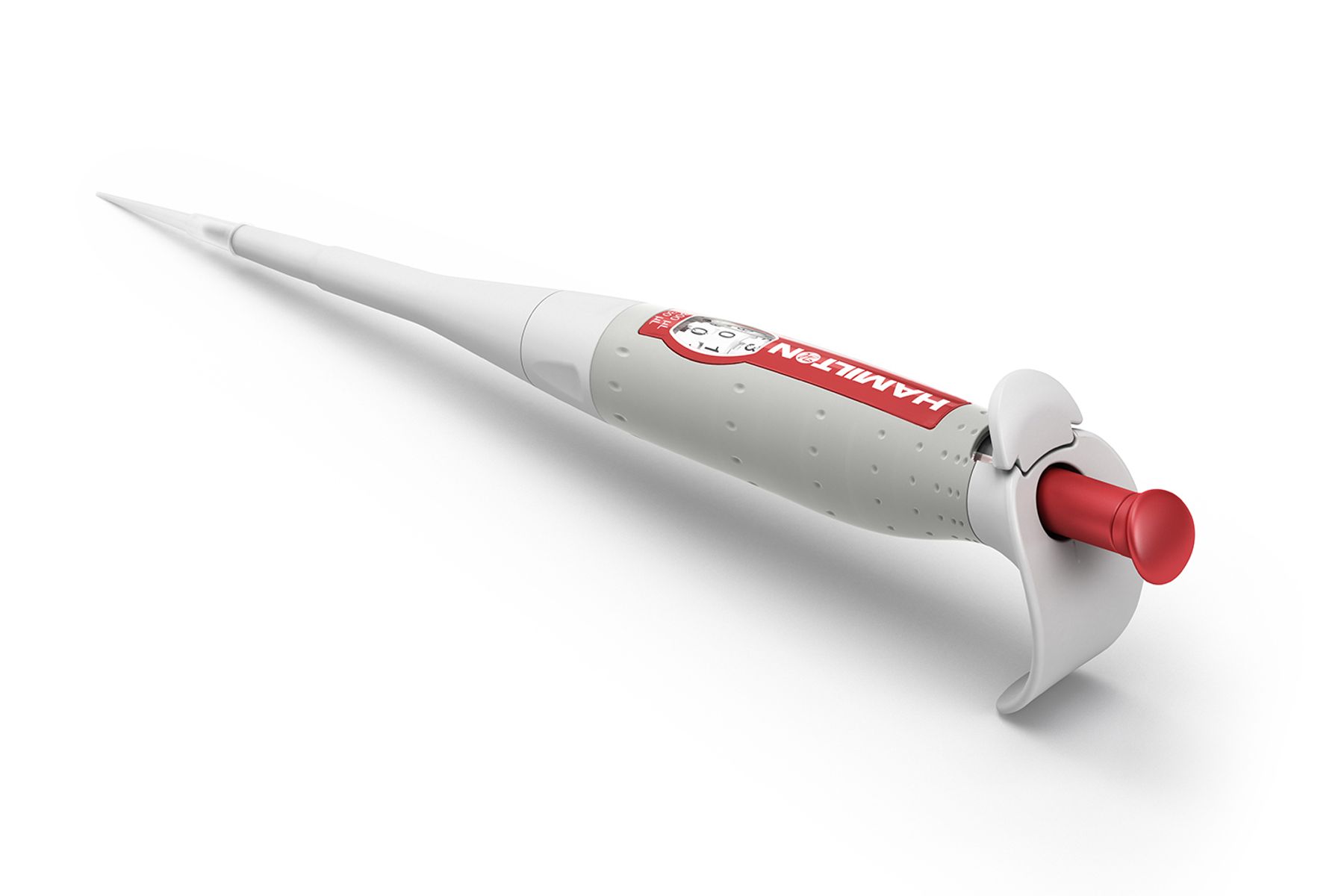 Hamilton's Adjustable Volume SoftGrip Pipette 30-300 µL Back View
