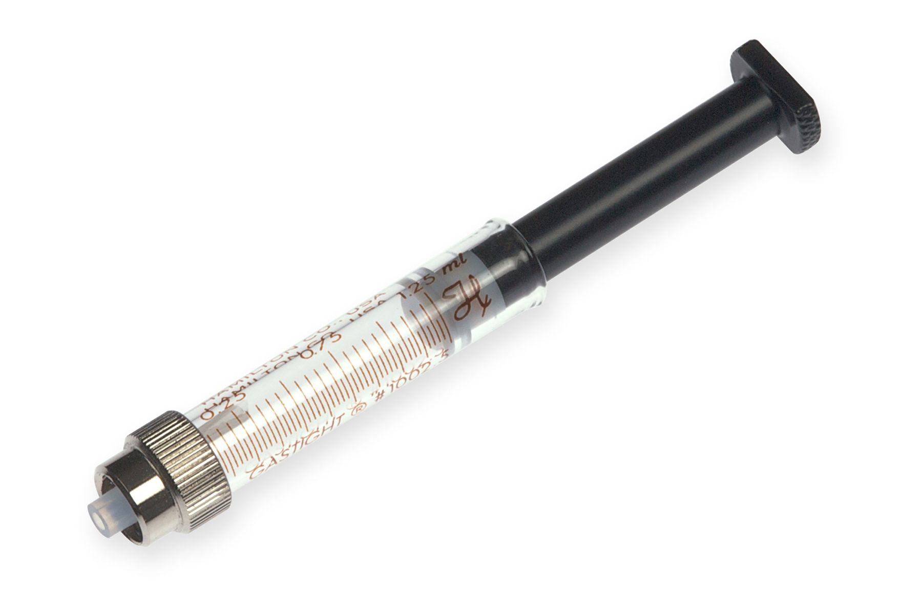 Hamilton 5495-40, 1.25 Milliliter Gastight Model 1002.5 Luer Lock, Half-Height Instrument Syringe
