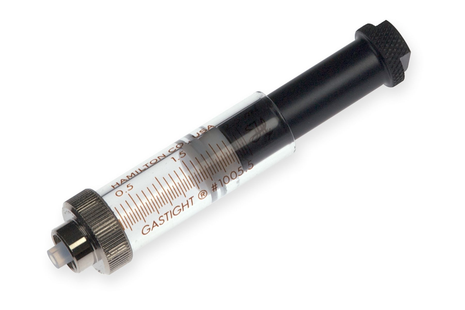 Hamilton 5495-45, 2.5 Milliliter Gastight Model 1005.5 Luer Lock, Half-Height Instrument Syringe