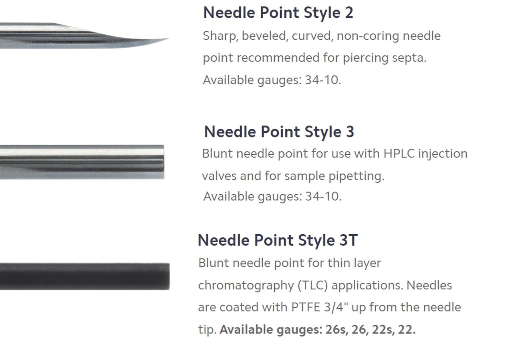 28 gauge needle melanotan Gauge, Hubless Needle, PN: 22028-01 Custom Length (10-304 mm) , Point Style 2,3 or 4, 6 per Pack 2.5 mL, Gastight, Headspace CTC