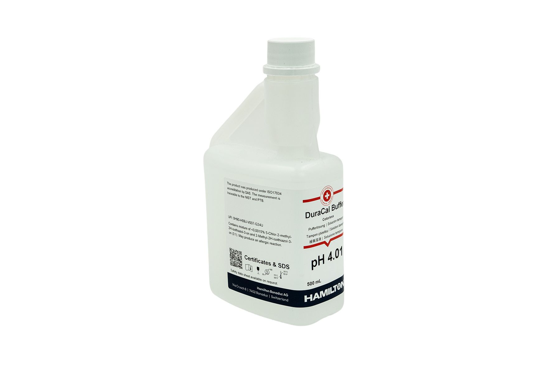 P H Buffer 4.01 500ml  colourless