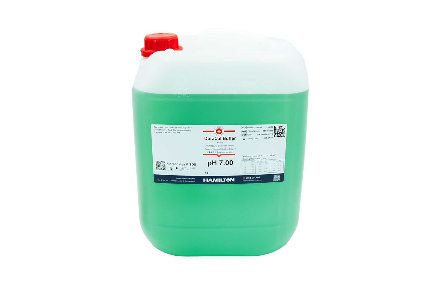 Duracal ph buffer 7 00 10 L 238188