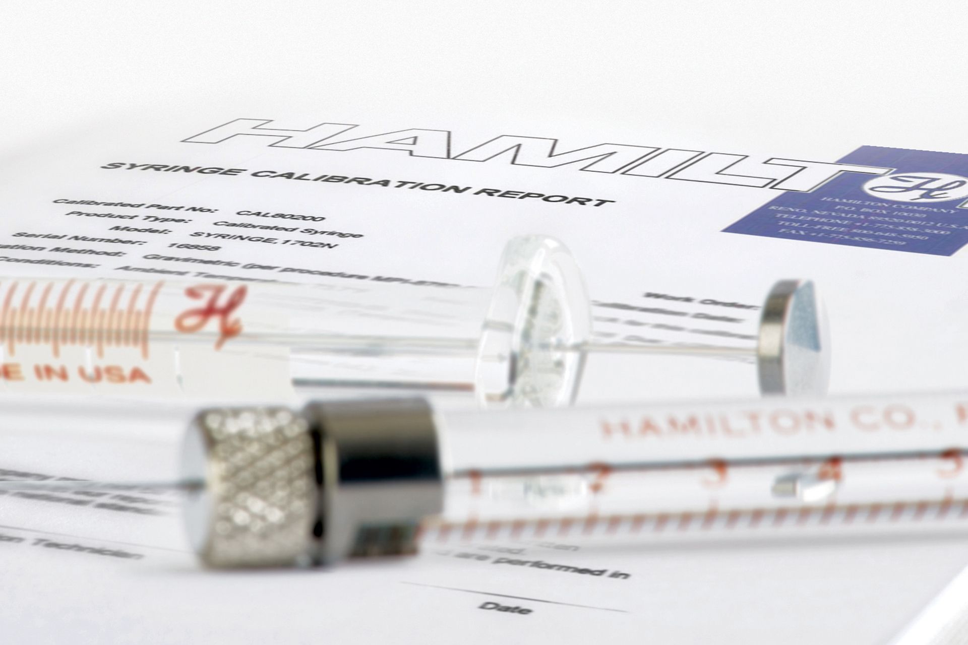 Hamilton Calibrated Syringes