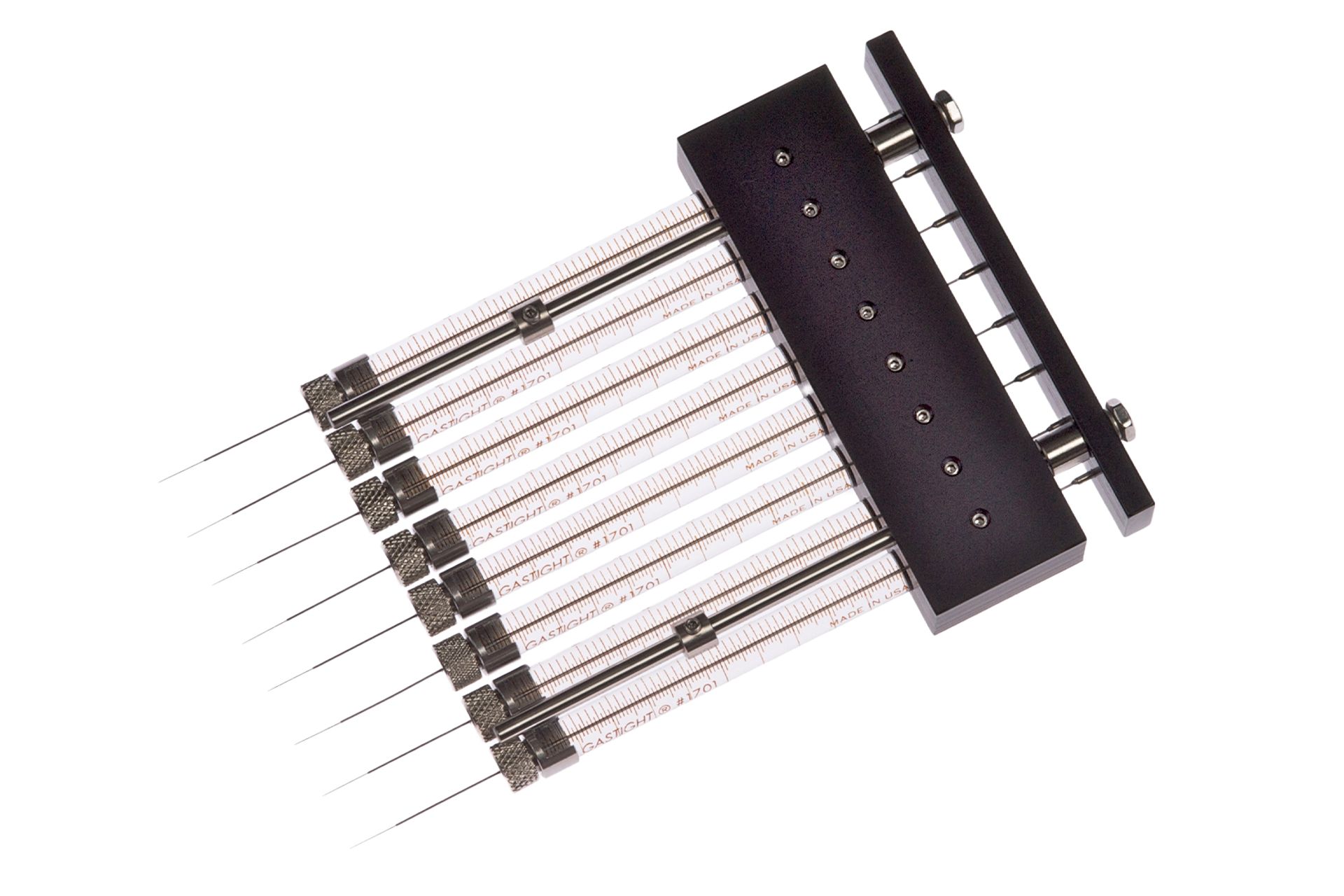 Hamilton 10 µL, Model 1701 N 8CH Gel Loading SYR, Cemented NDL, 0.4 mm, 1 in, point style 3