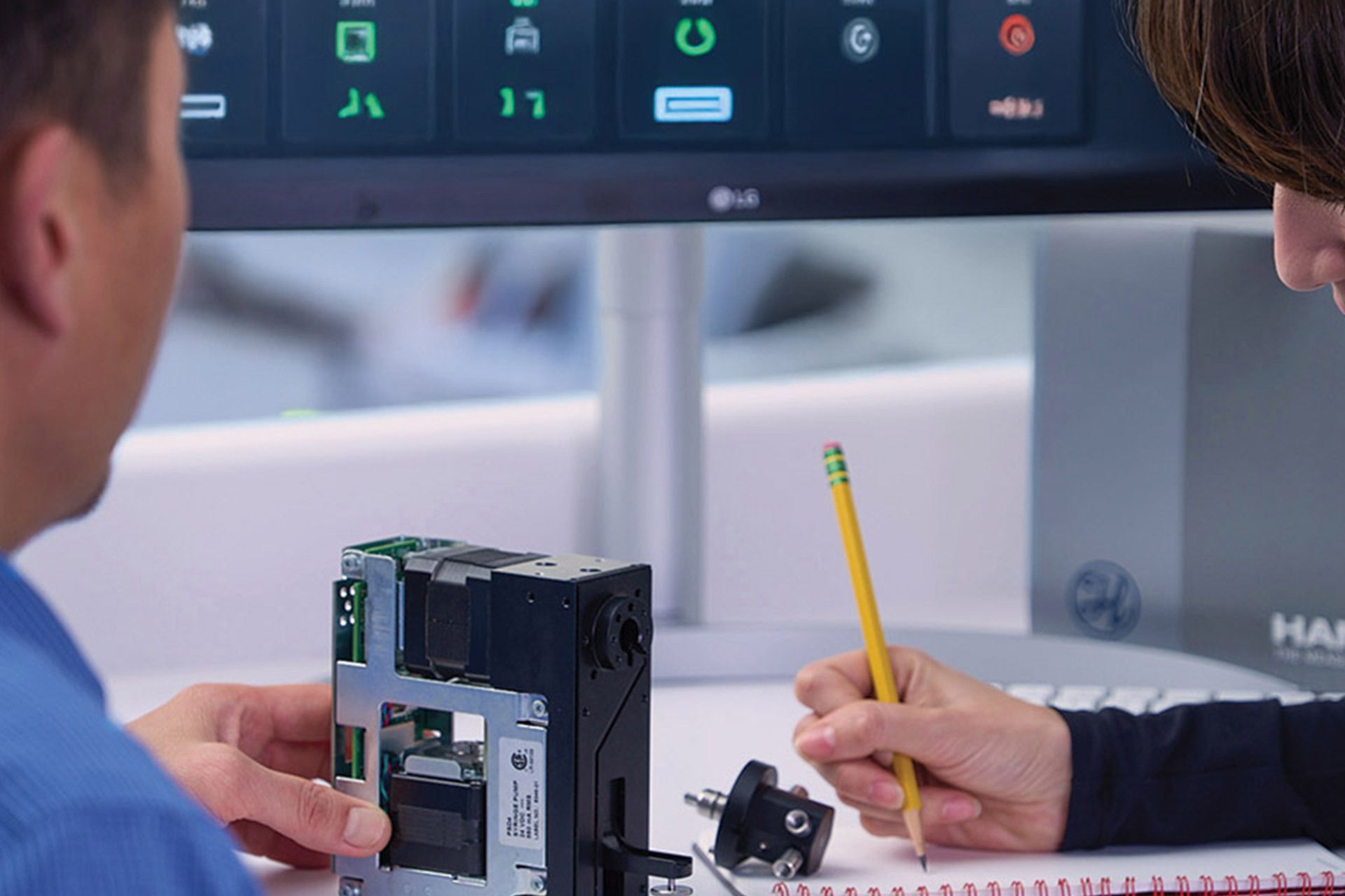 Engineers working on PSD project
