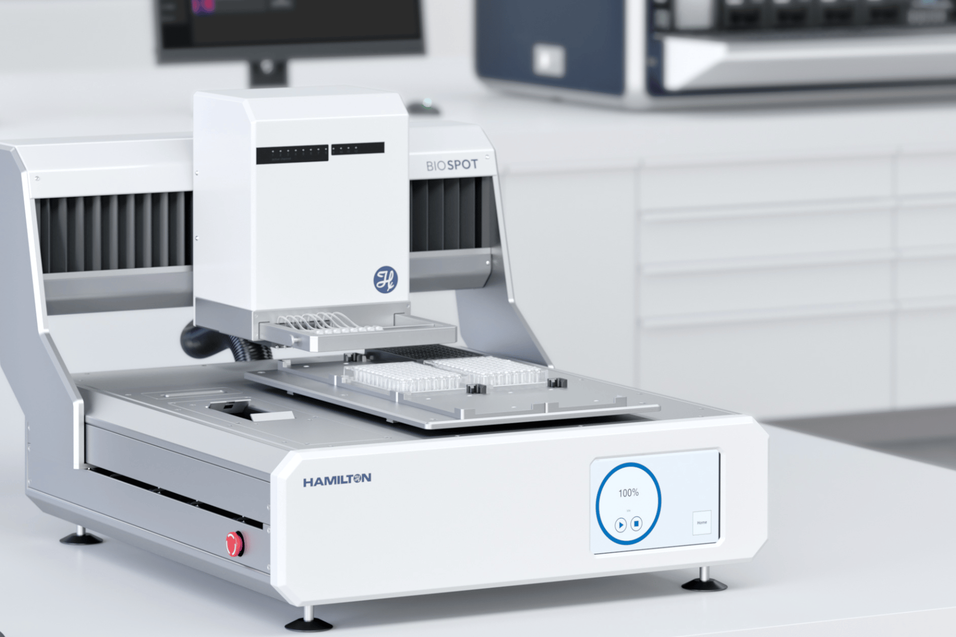 Nanoliter precise dispensing for coumpound testing BIOSPOT