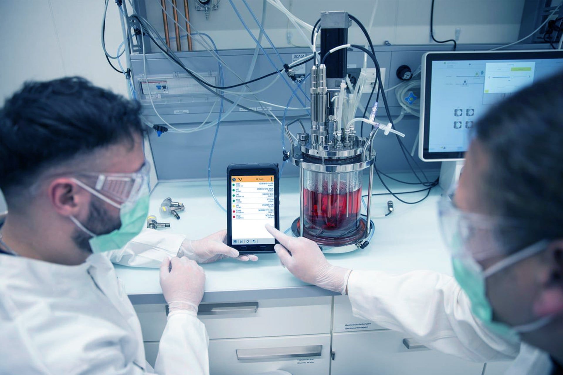 Scientist with Arc Air Screen