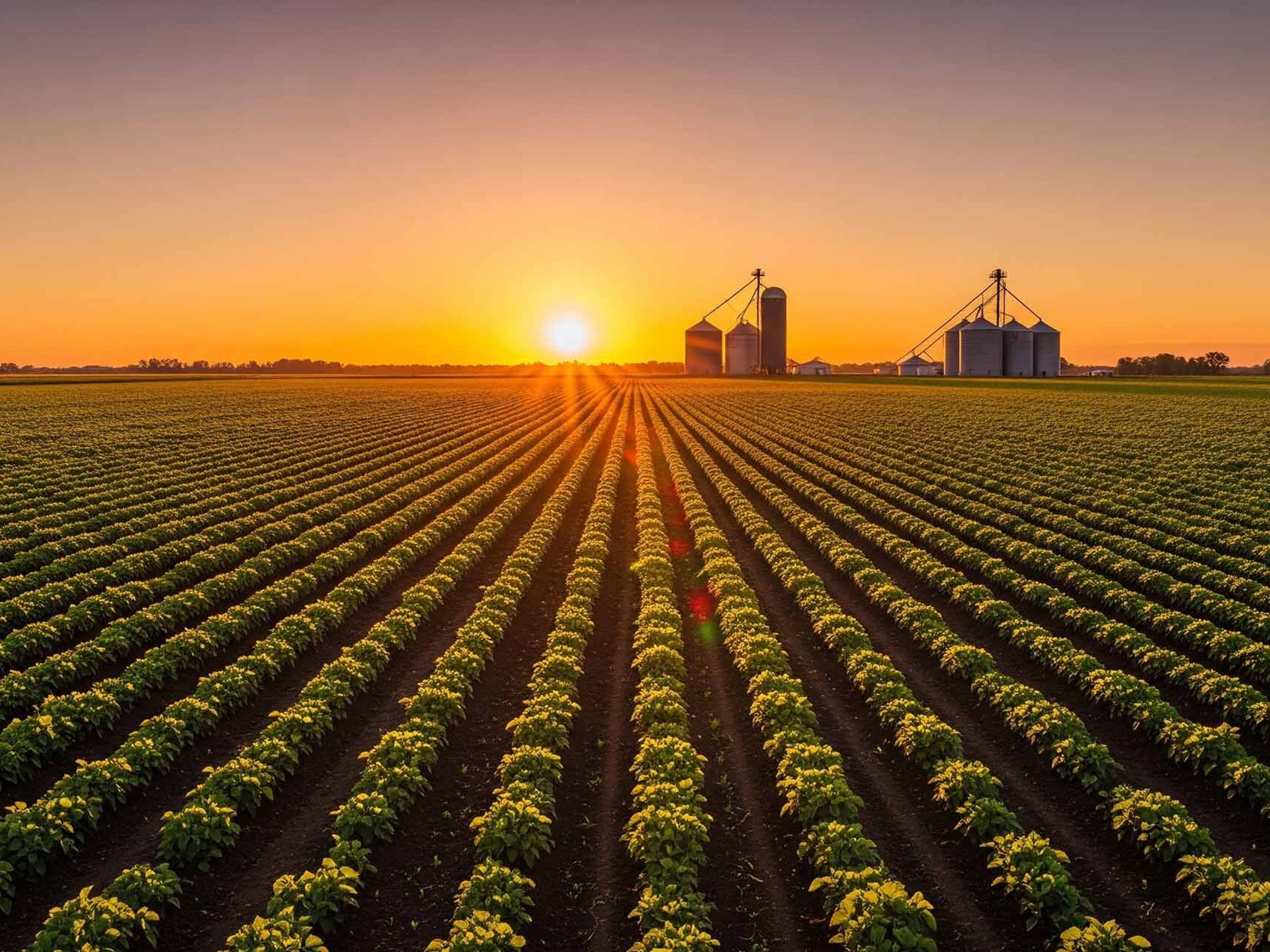 agriculture field with crops