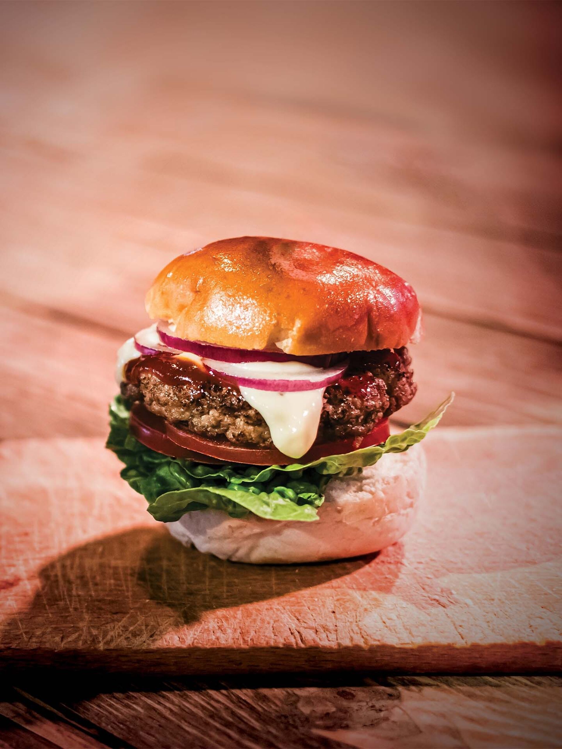 Cultivated meat burger