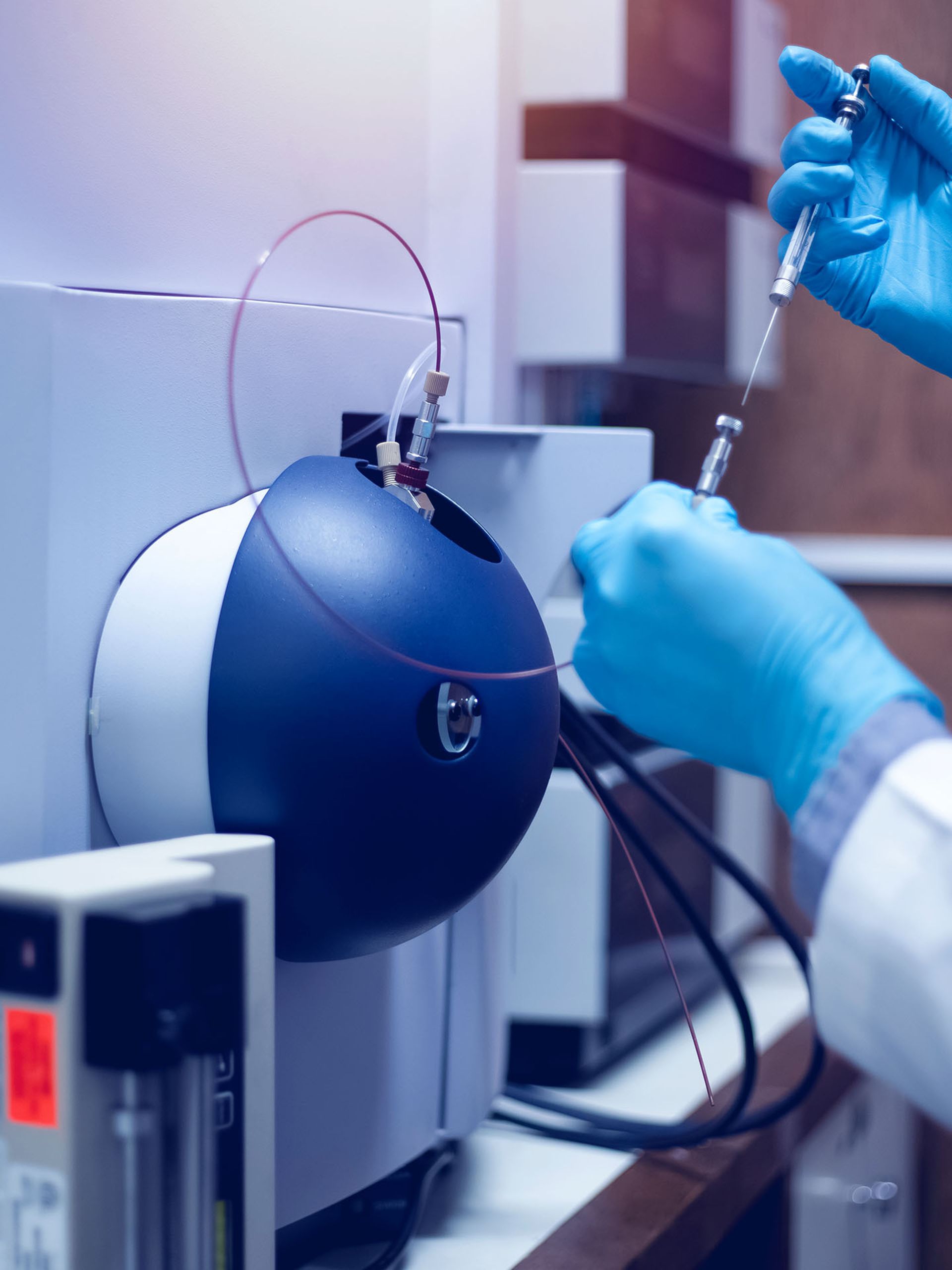TOF mass spectrometer analysis