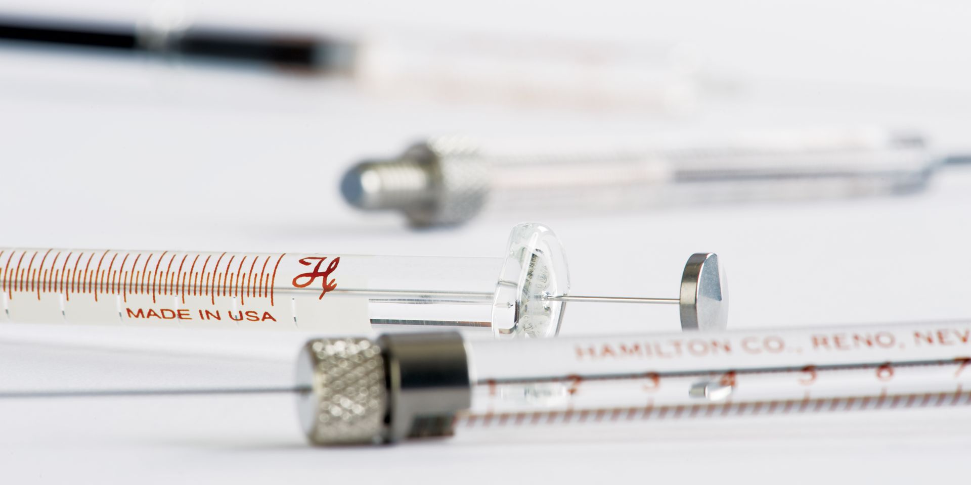 Group of Hamilton Syringes