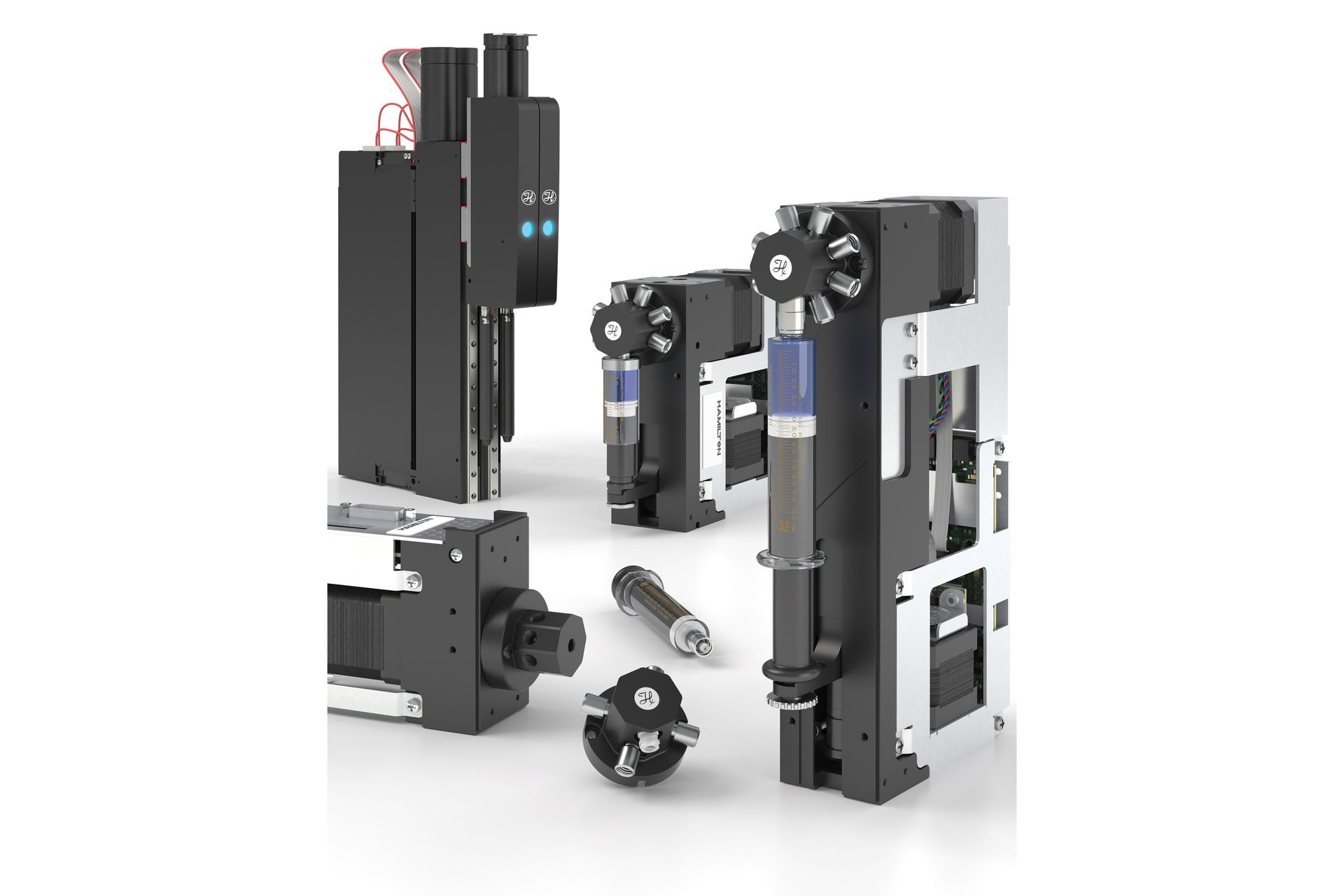 OEM products family, including PSD, ZEUS, Instrument Syringe, and a Valve