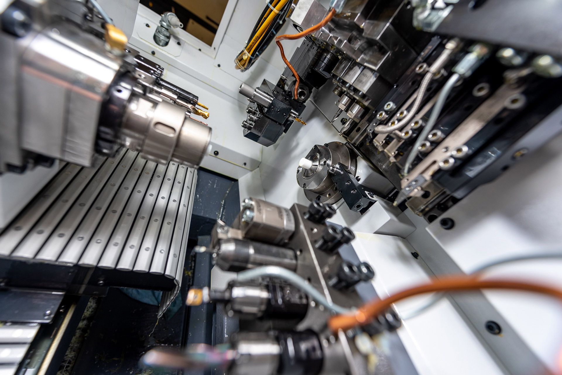 Inside of Hamilton CNC machine