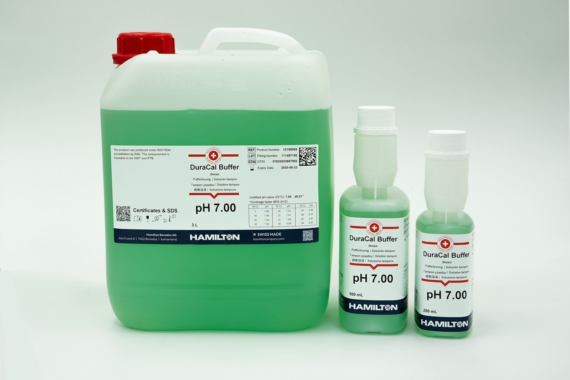 Duracal ph buffer bottles