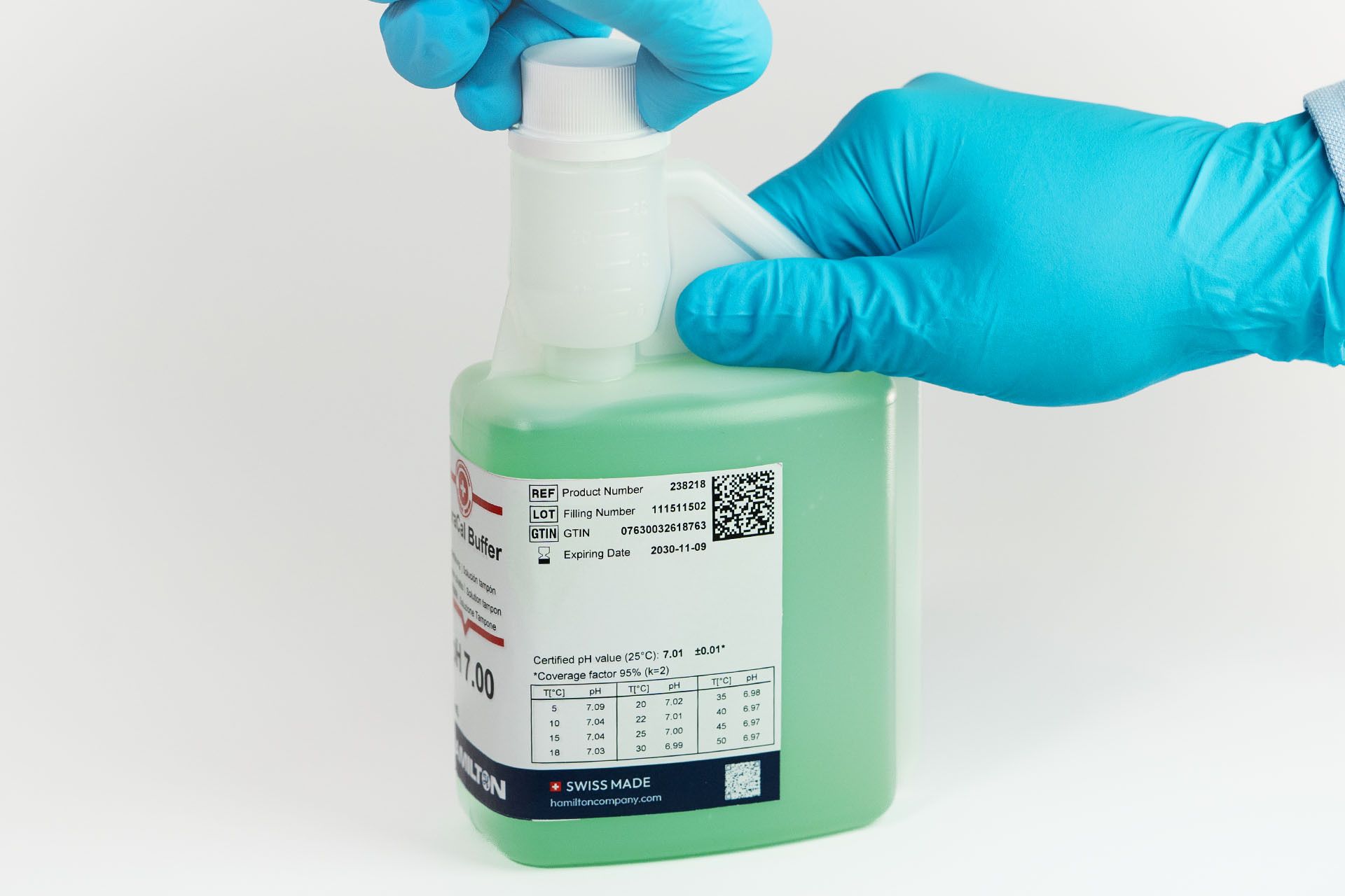 Temperature dependence liquid solution
